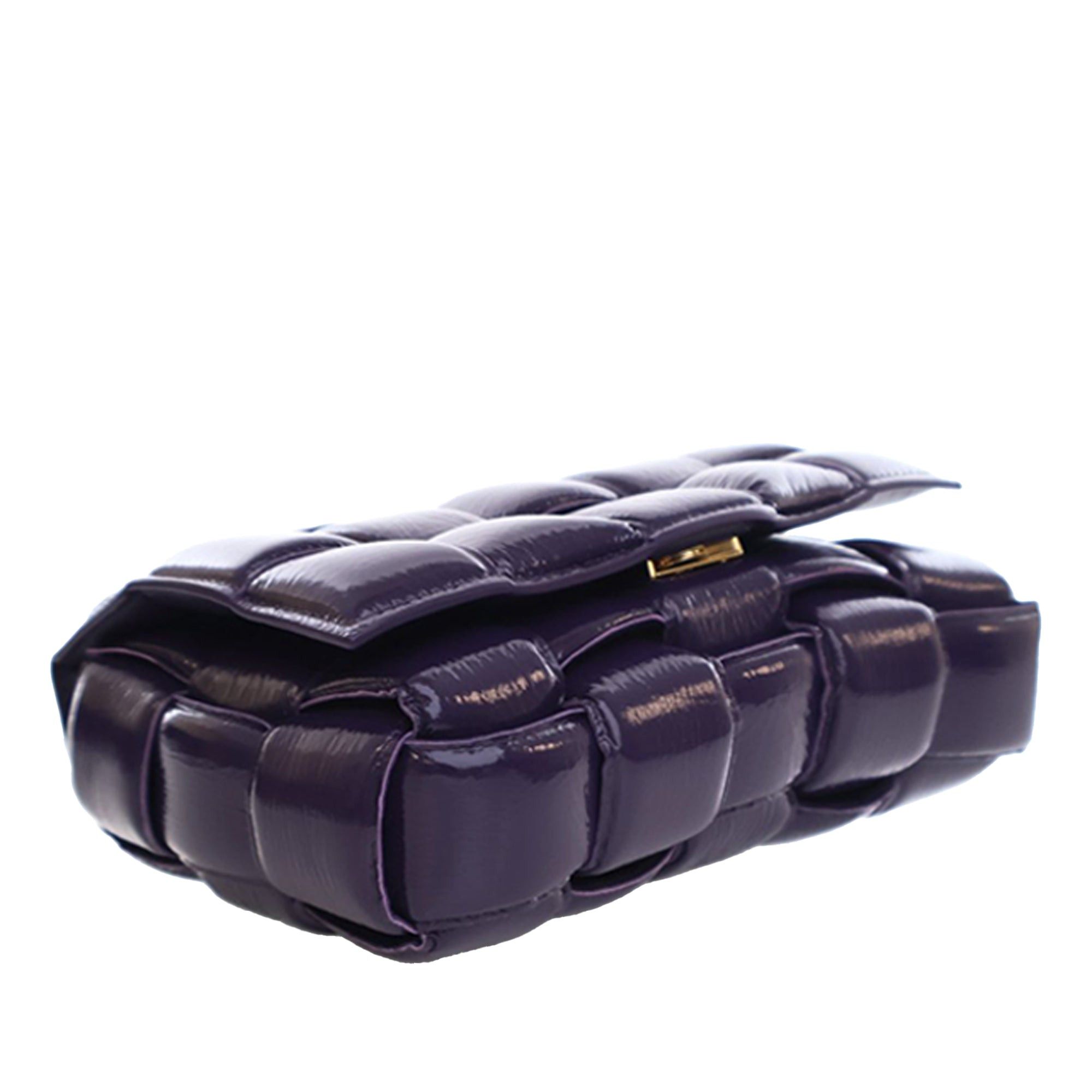 Bottega Veneta Patent Intrecciato Padded Cassette Crossbody Size ONE SIZE - 12 Thumbnail