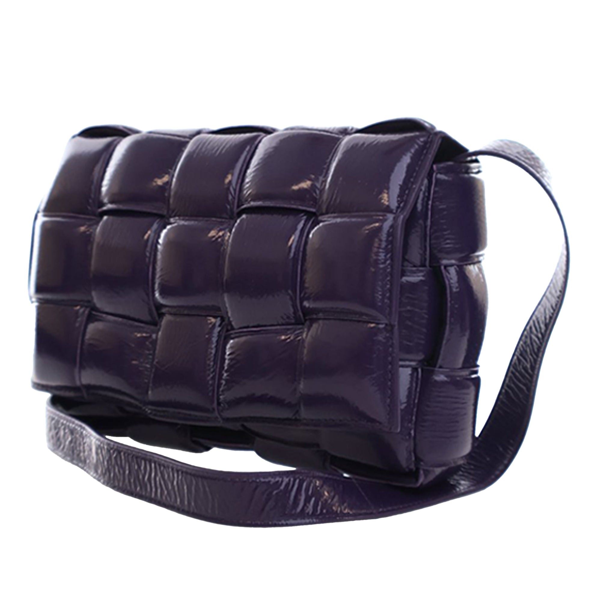 Bottega Veneta Patent Intrecciato Padded Cassette Crossbody Size ONE SIZE - 3 Thumbnail