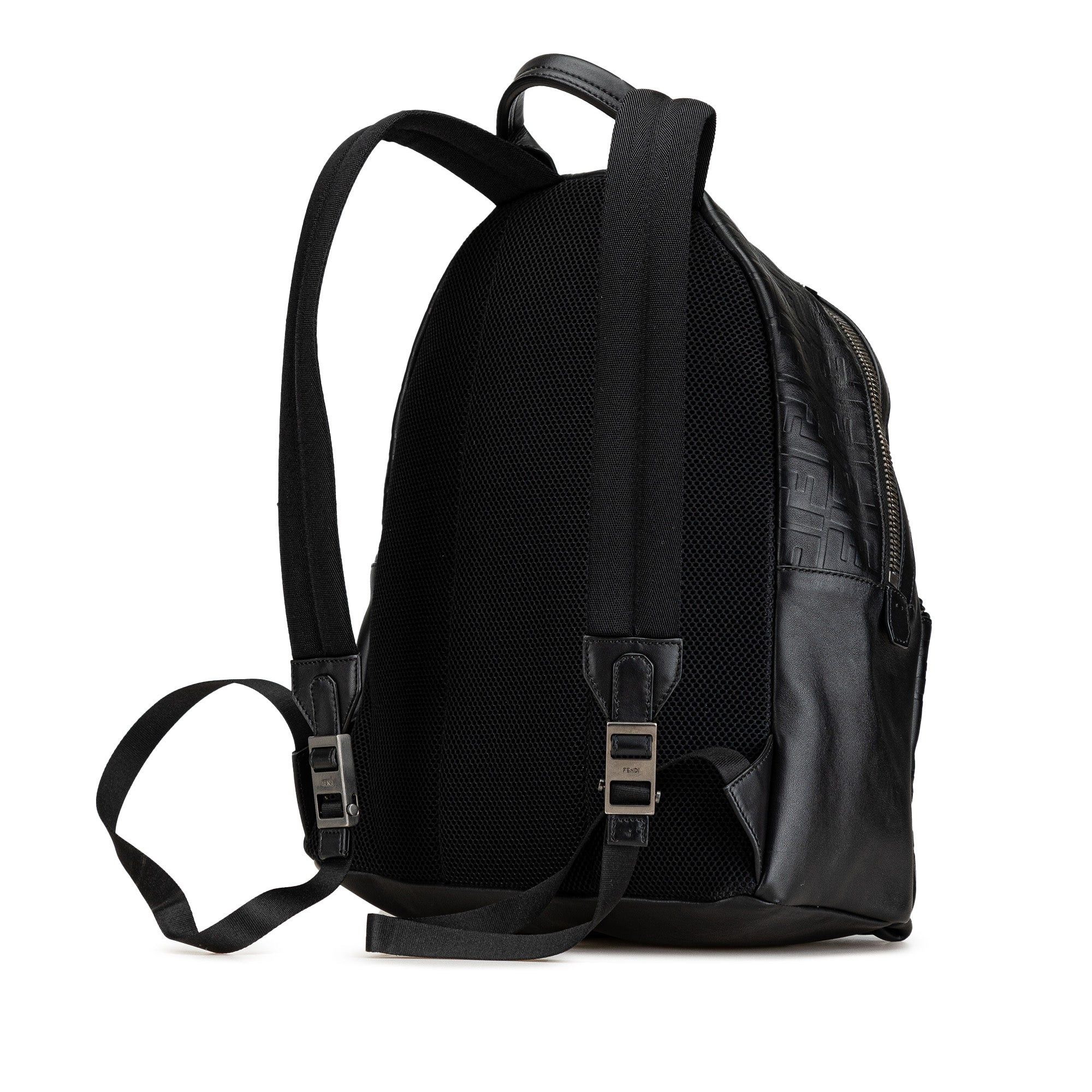 Fendi Vitello Grace Zucca Embossed Leather Backpack Size ONE SIZE - 2 Thumbnail