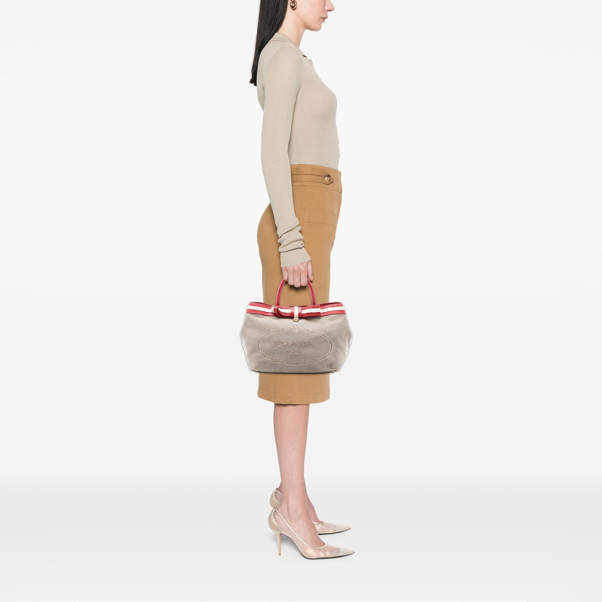 Prada Canvas Canapa Logo Tote Size ONE SIZE - 6 Thumbnail