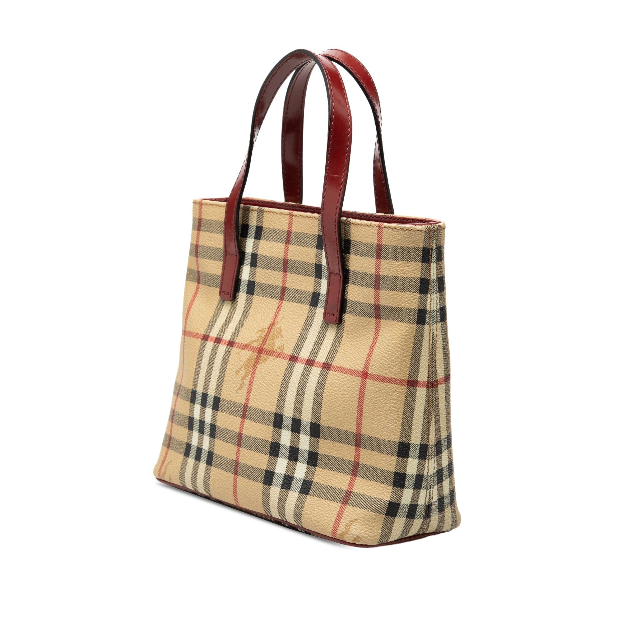 Burberry Haymarket Check Coated Canvas Handbag Size ONE SIZE - 2 Thumbnail