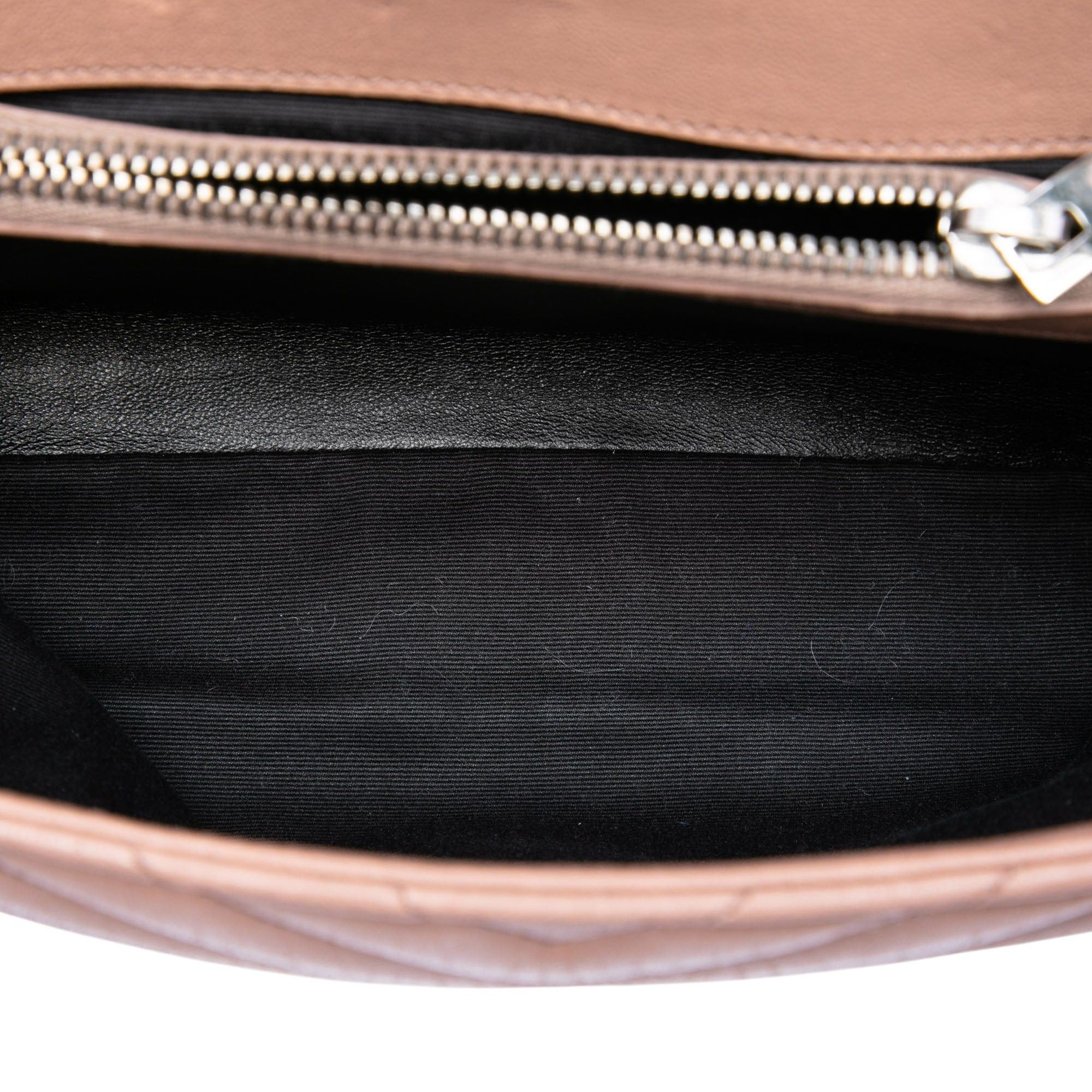Saint Laurent Paris Medium Chevron Sheepskin Monogram College Satchel Size ONE SIZE - 4 Thumbnail