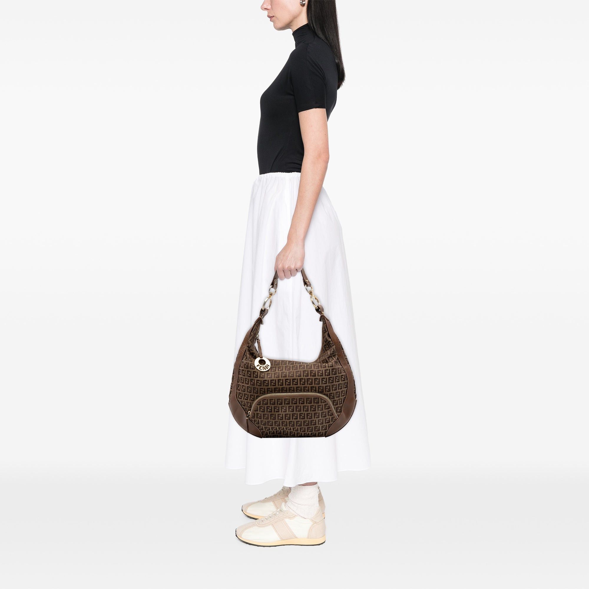 Fendi Zucchino Canvas Chef Pocket Hobo Size ONE SIZE - 6 Thumbnail