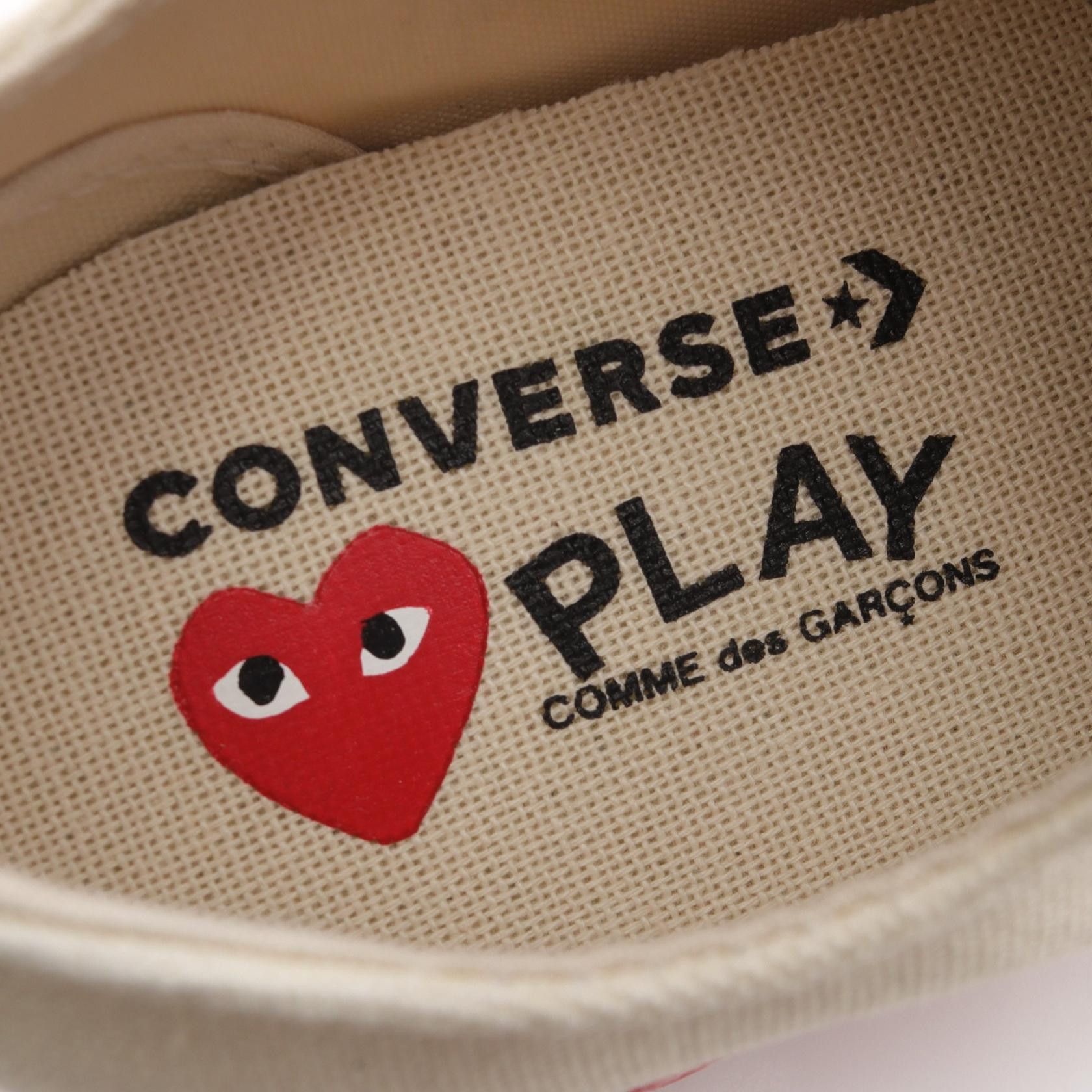 Comme des Garcons Comme des Garcons Comme des Garcons Play Comme des Garcons Converse Canvas Sneakers Textile Shoes AZ-K123-001-211 DUTY FREE for USA Size ONE SIZE - 5 Thumbnail