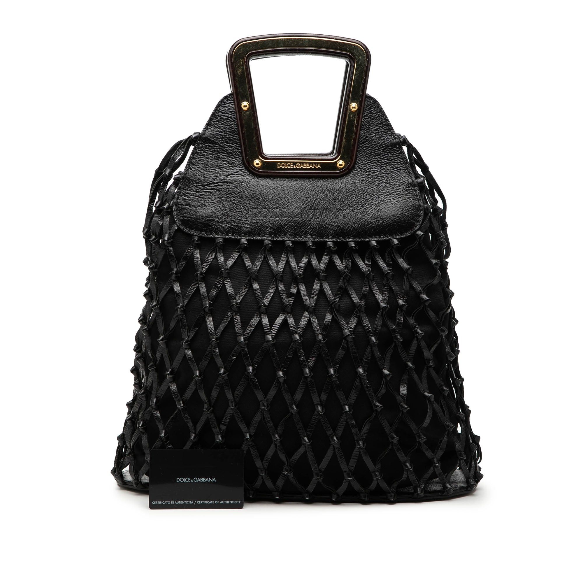 Dolce & Gabbana Woven Leather Net Handle Bag Size ONE SIZE - 7 Thumbnail