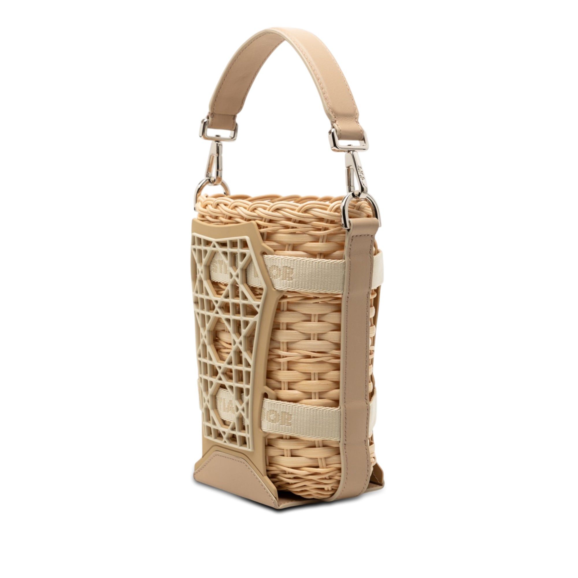 Dior Raffia and Leather Sahara Wicker Basket Bucket Bag Size ONE SIZE - 2 Thumbnail