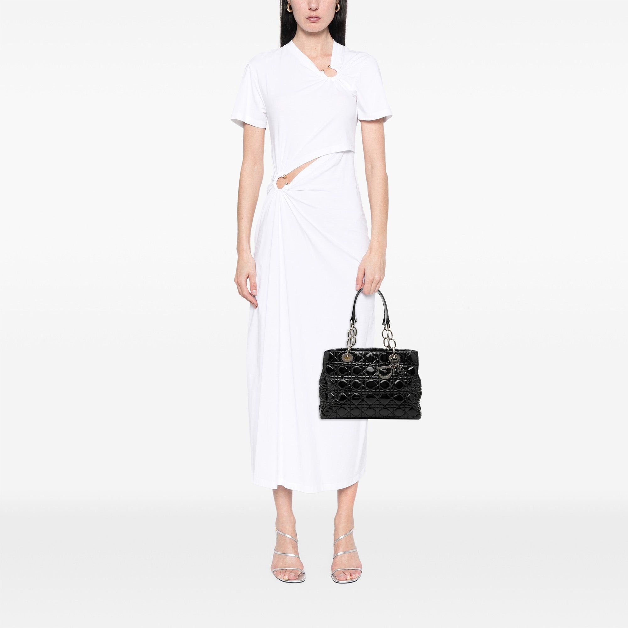 Dior Small Patent Cannage Soft Zipped Shopping Tote Size ONE SIZE - 7 Thumbnail