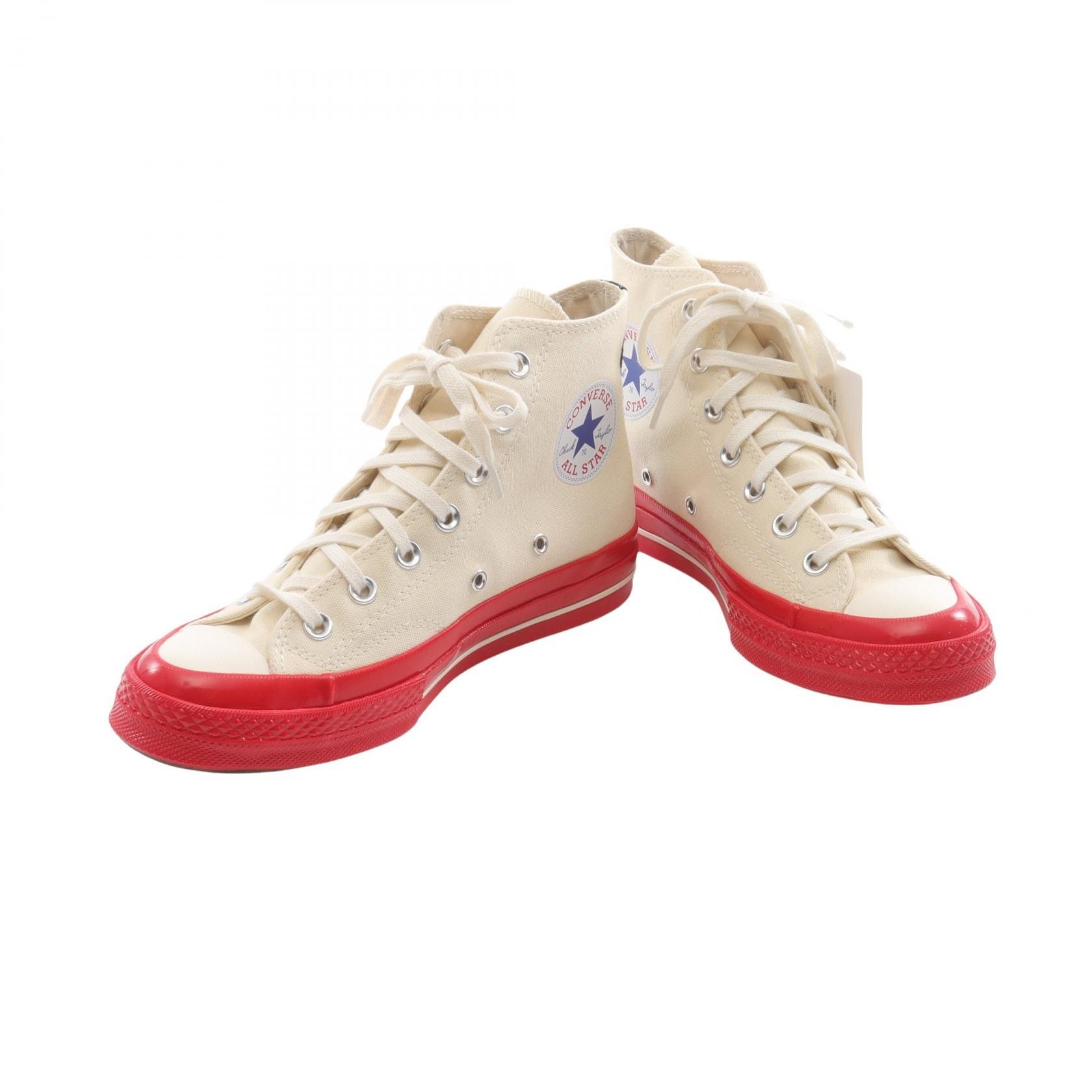 Comme des Garcons Comme des Garcons PLAY COMME des GARCONS CONVERSE Canvas Sneakers Textile Shoes AZ-K124-001-29 DUTY FREE for USA Size ONE SIZE - 3 Thumbnail
