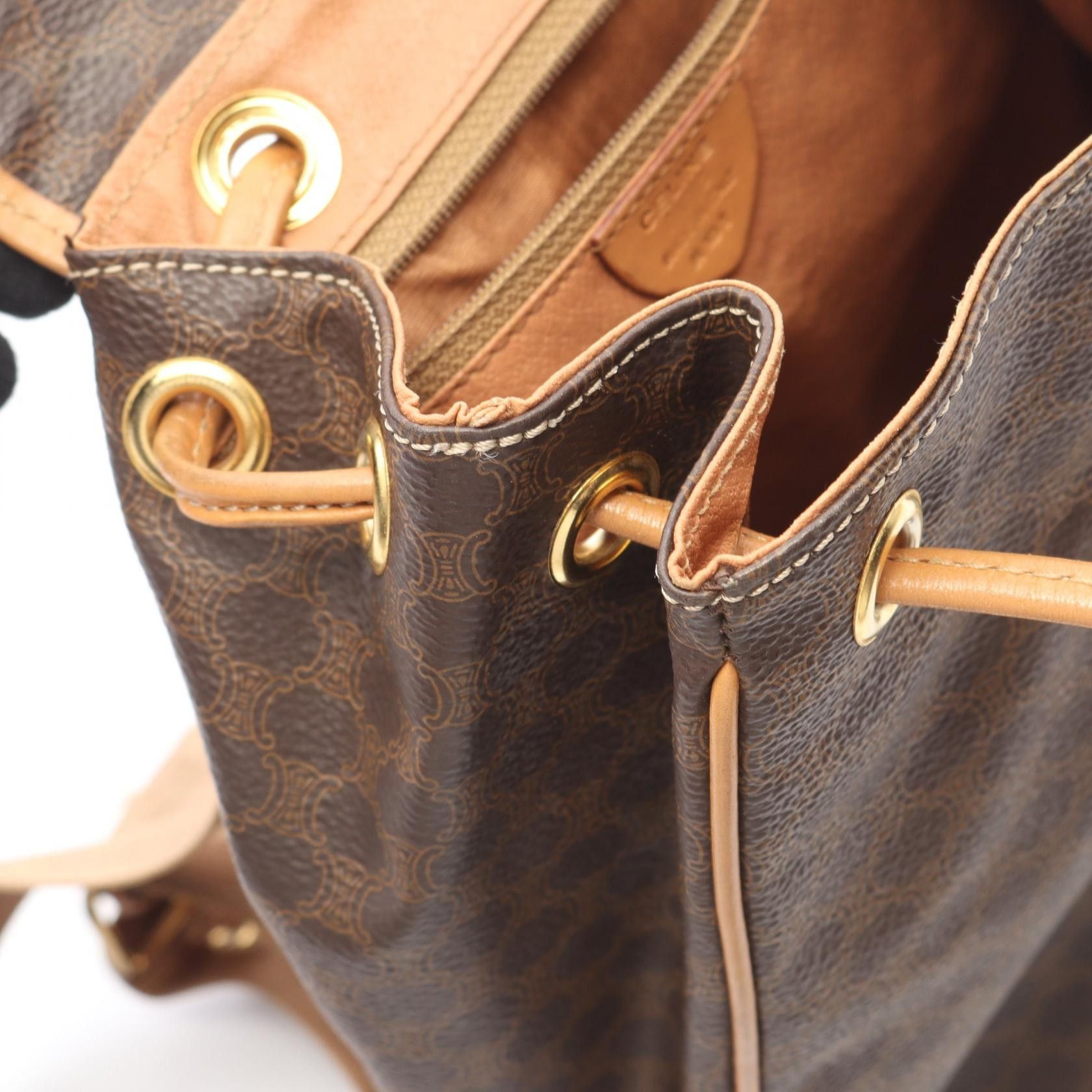 Celine Celine CELINE Macadam Coated Canvas Backpack Plastic / Synthetic Backpack DUTY FREE for USA Size ONE SIZE - 5 Thumbnail