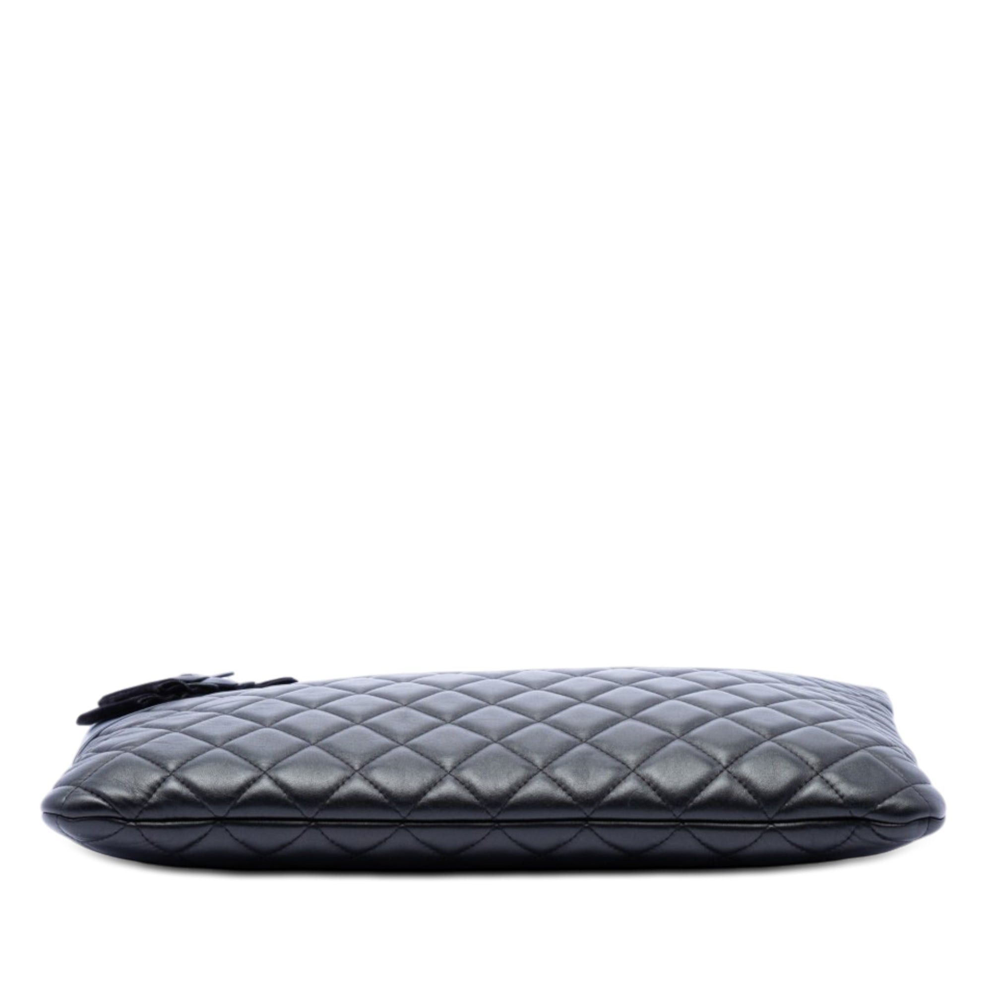 Chanel Large Quilted Lambskin Camellia O Case Clutch Size ONE SIZE - 3 Thumbnail