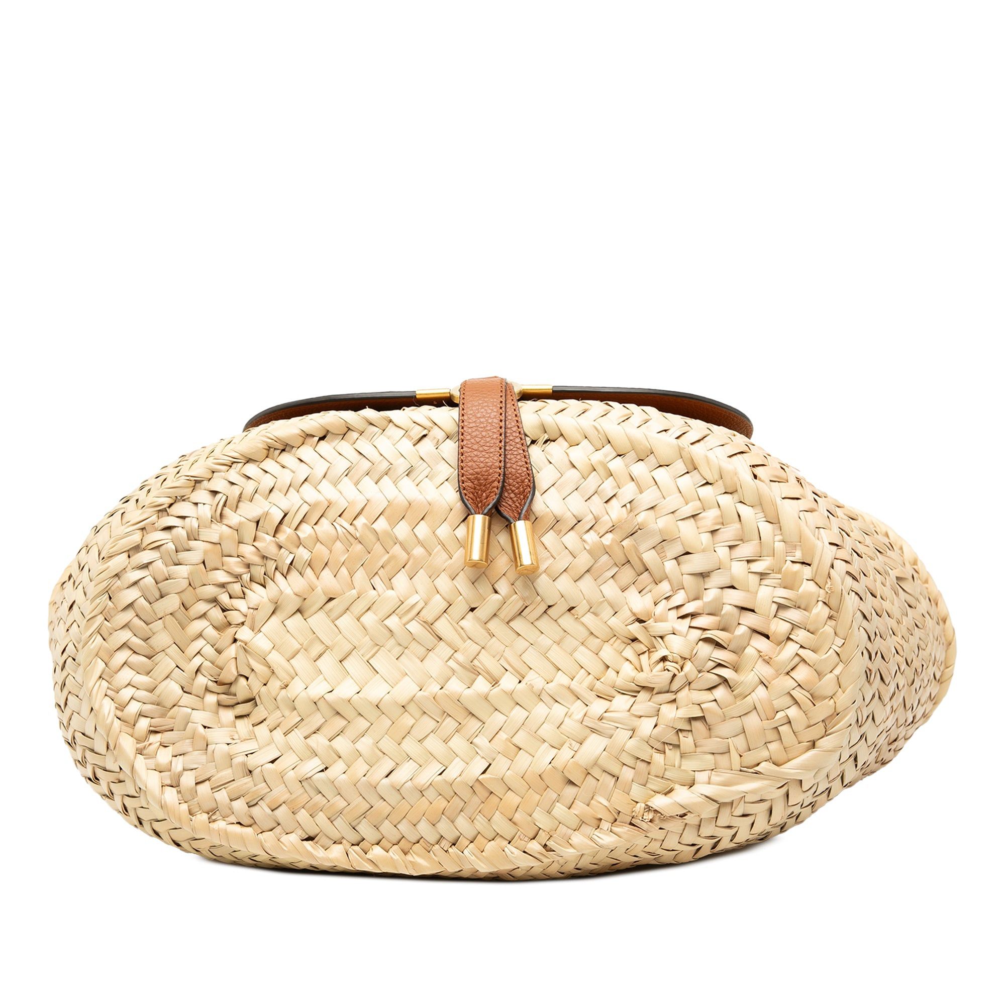 Chloe Medium Raffia Marcie Basket Tote Size ONE SIZE - 3 Thumbnail