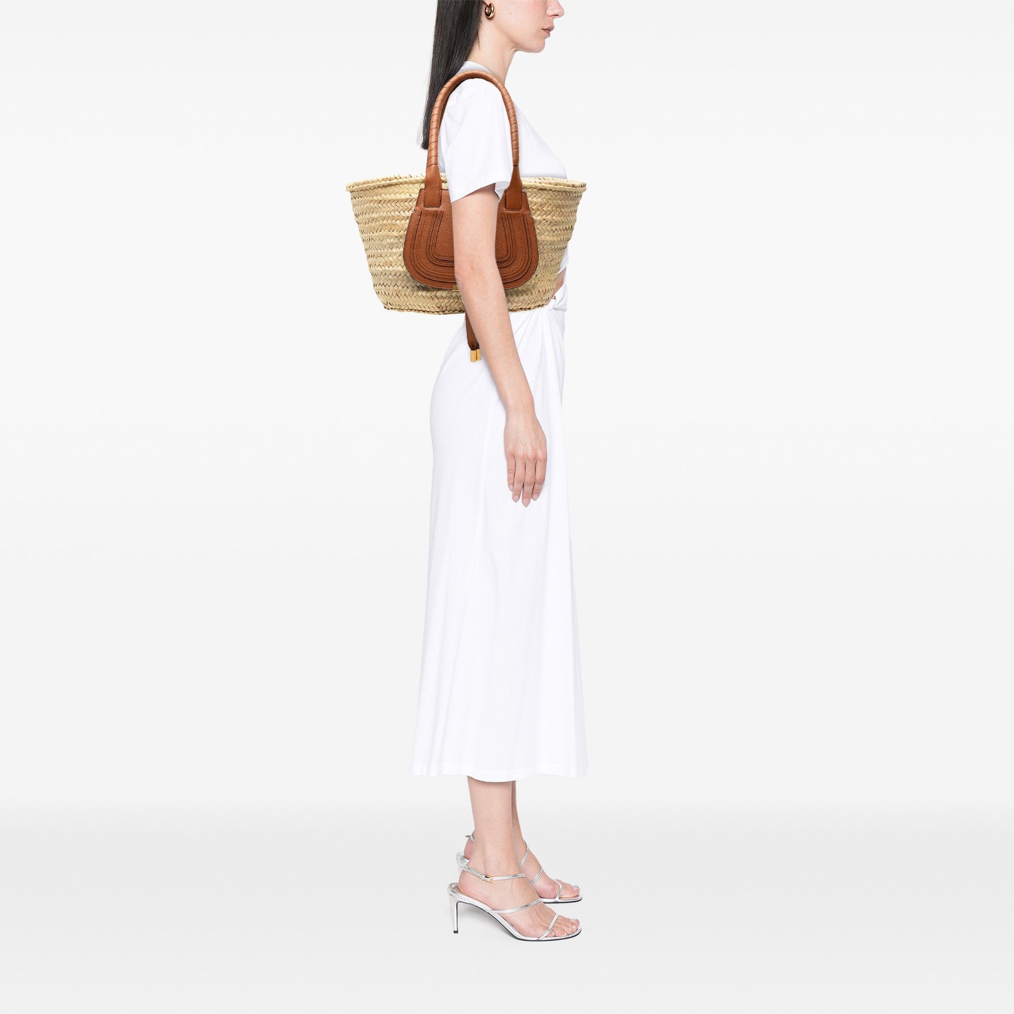 Chloe Medium Raffia Marcie Basket Tote Size ONE SIZE - 6 Thumbnail