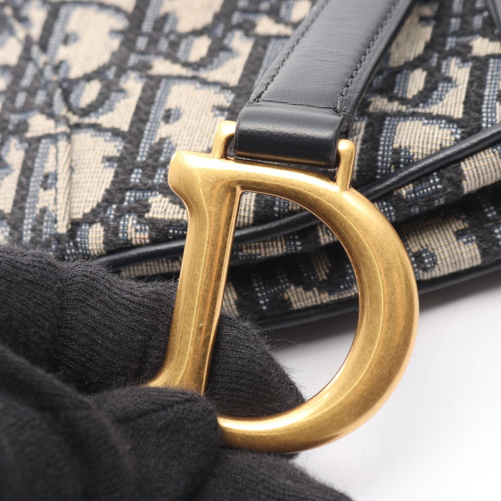 Dior Dior Dior Saddle Bag Oblique Jacquard Canvas Leather Handbag Leather Handbag DUTY FREE for USA Size ONE SIZE - 8 Thumbnail
