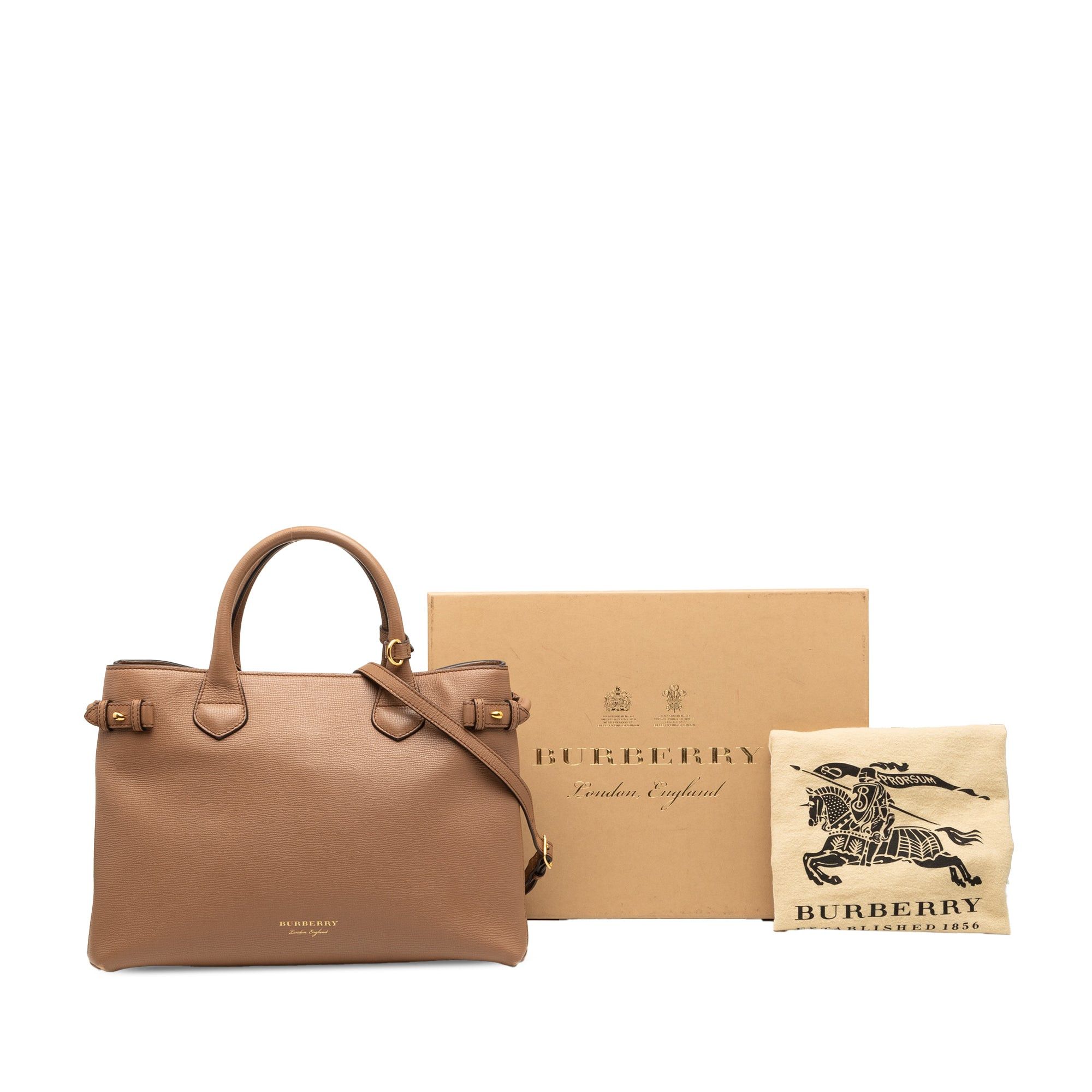 Burberry Medium Leather and House Check Banner Satchel Size ONE SIZE - 8 Thumbnail