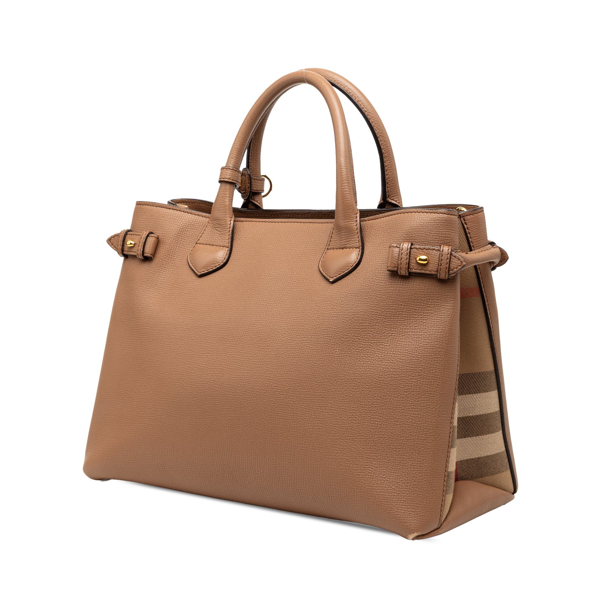 Burberry Medium Leather and House Check Banner Satchel Size ONE SIZE - 2 Thumbnail