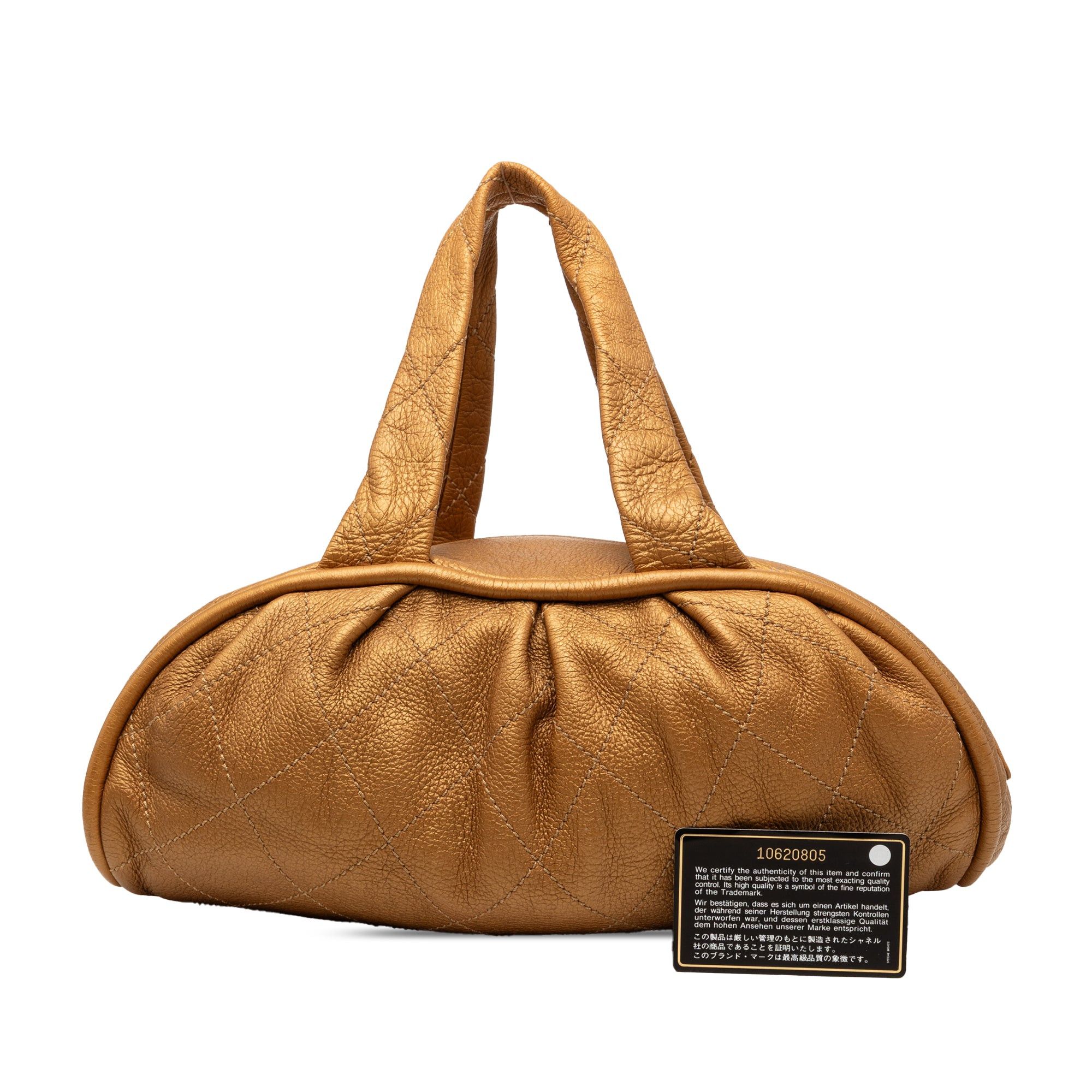 Chanel Small Quilted Metallic Calfskin Le Marais Bowler Bag Size ONE SIZE - 8 Thumbnail