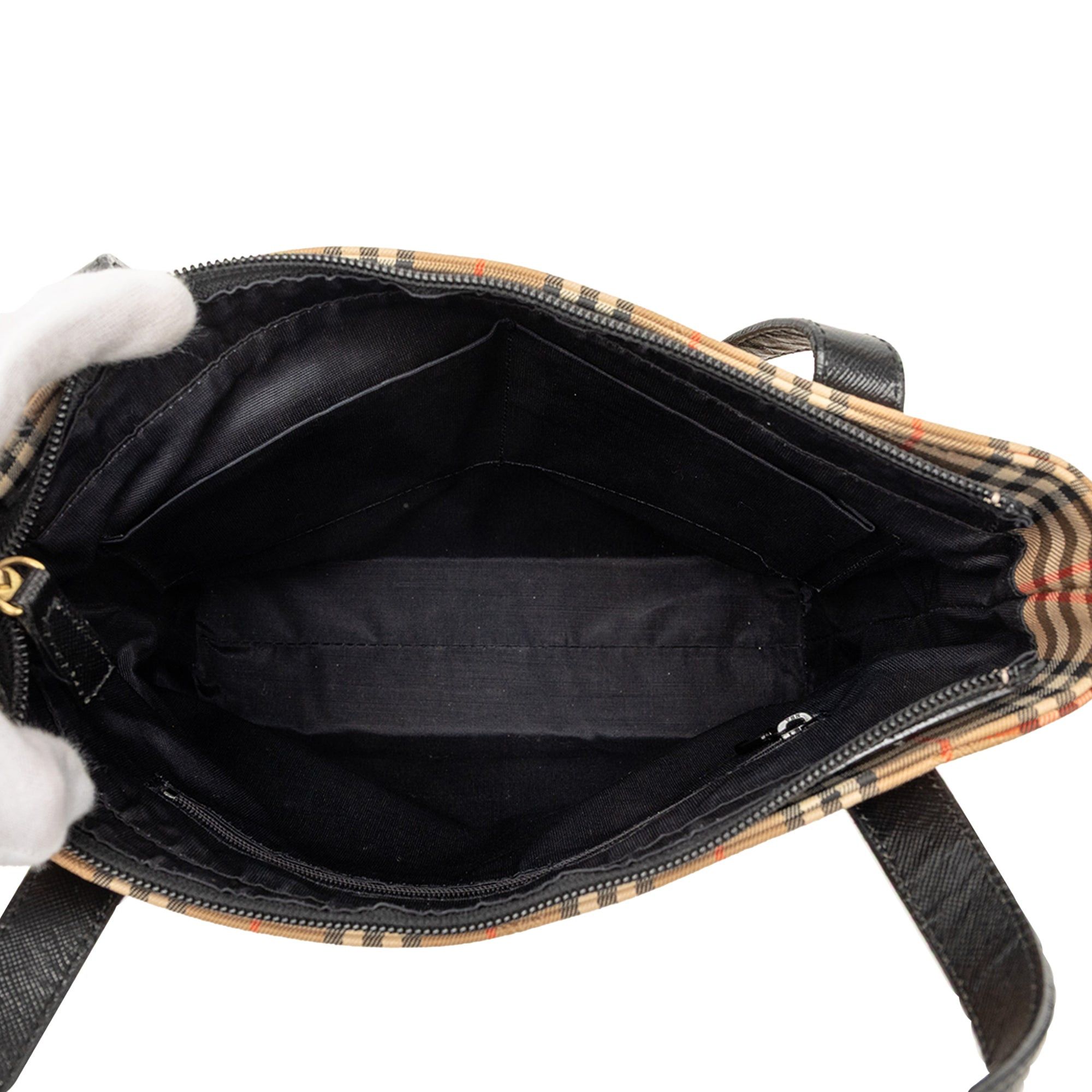 Burberry Haymarket Check Canvas Tote Size ONE SIZE - 4 Thumbnail
