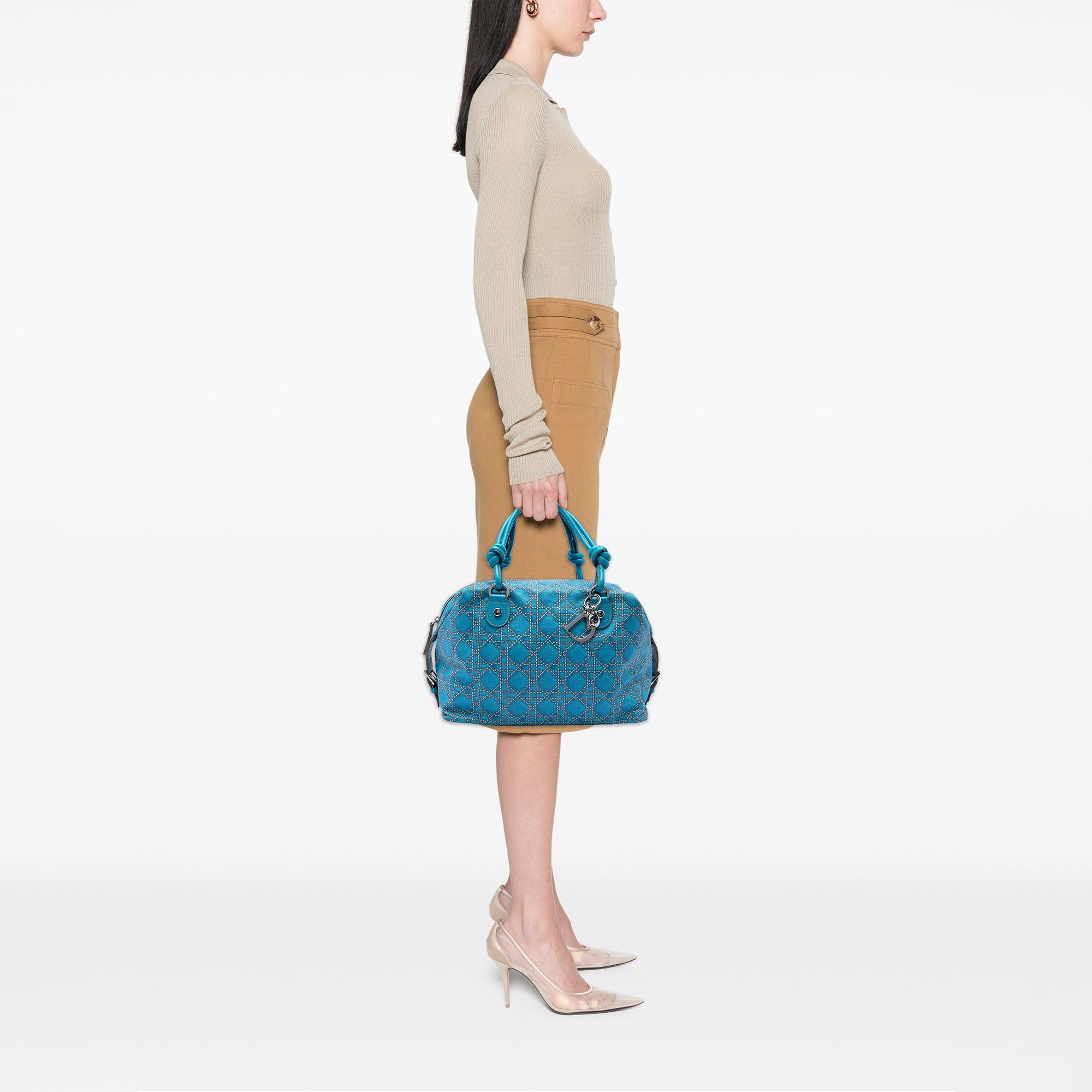 Dior Canvas Cannage Print Cherie Handbag Size ONE SIZE - 7 Thumbnail