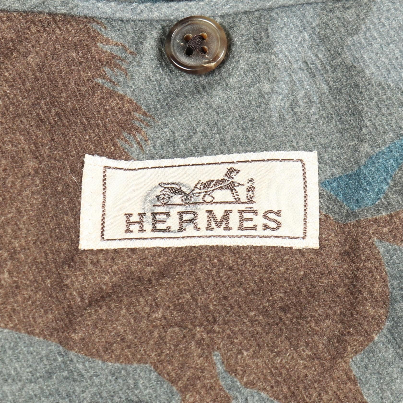 Hermes Hermes Hermes Wool Silk Cashmere Blazer Textile Outerwear DUTY FREE for USA Size ONE SIZE - 3 Thumbnail
