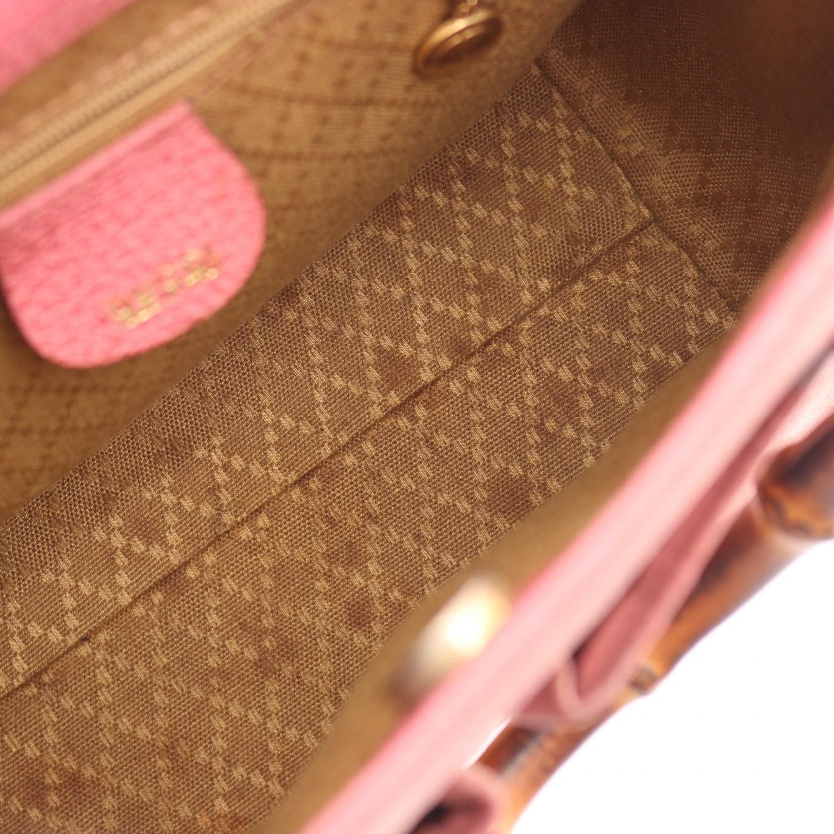 Gucci Gucci Gucci Bamboo Suede Leather Handbag Leather Handbag 0001230316 DUTY FREE for USA Size ONE SIZE - 5 Thumbnail