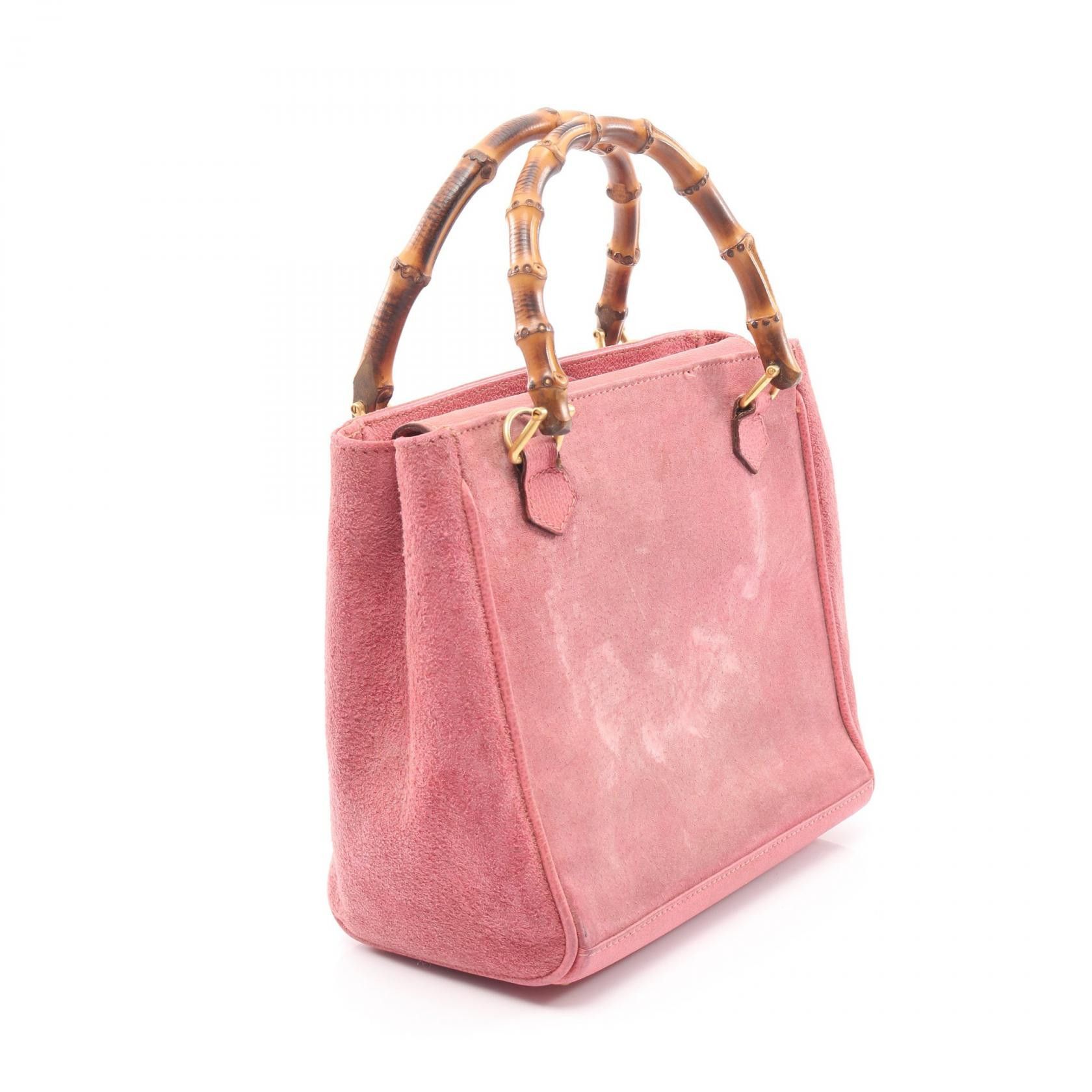 Gucci Gucci Gucci Bamboo Suede Leather Handbag Leather Handbag 0001230316 DUTY FREE for USA Size ONE SIZE - 2 Thumbnail