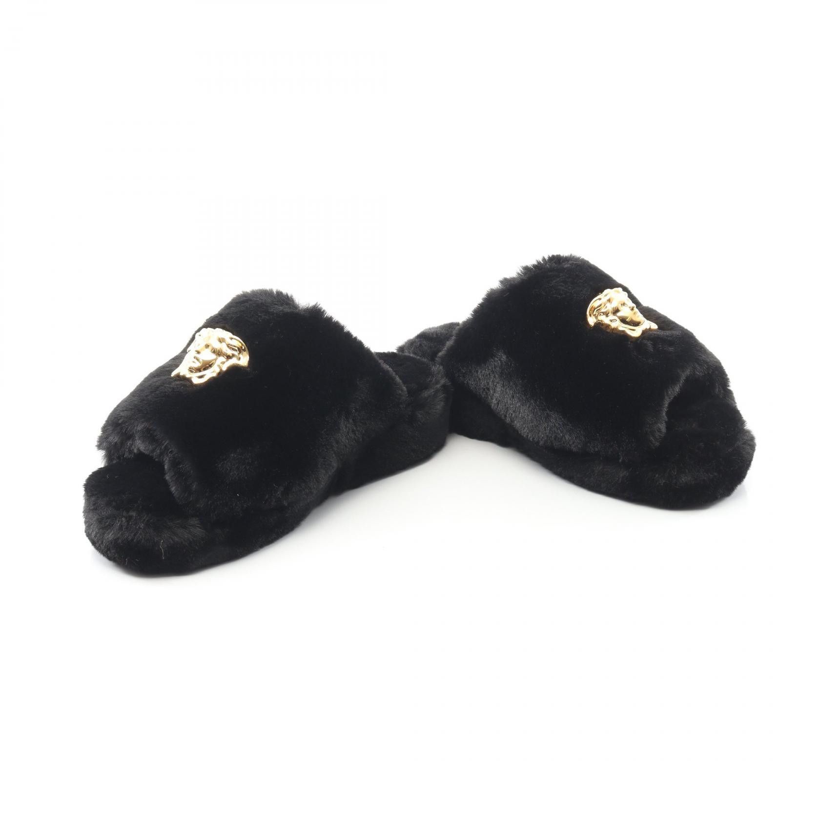 Versace Versace Versace Medusa Faux Fur Sandals Fur Shoes ZSL000005ZPL00011 DUTY FREE for USA Size ONE SIZE - 3 Thumbnail