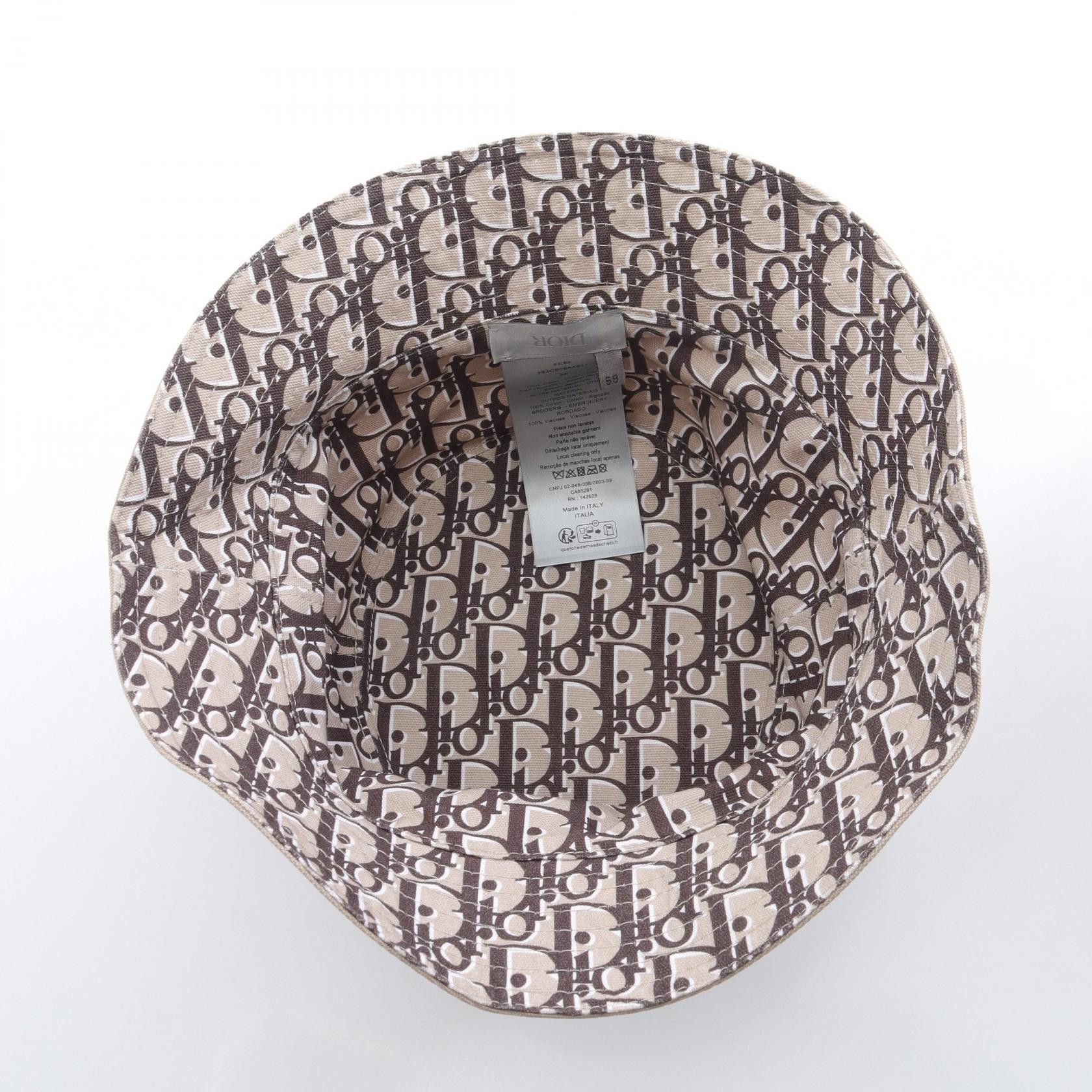 Dior Dior Dior Oblique Cotton Hat Textile Hats 393C906A4511C18158 DUTY FREE for USA Size ONE SIZE - 3 Thumbnail
