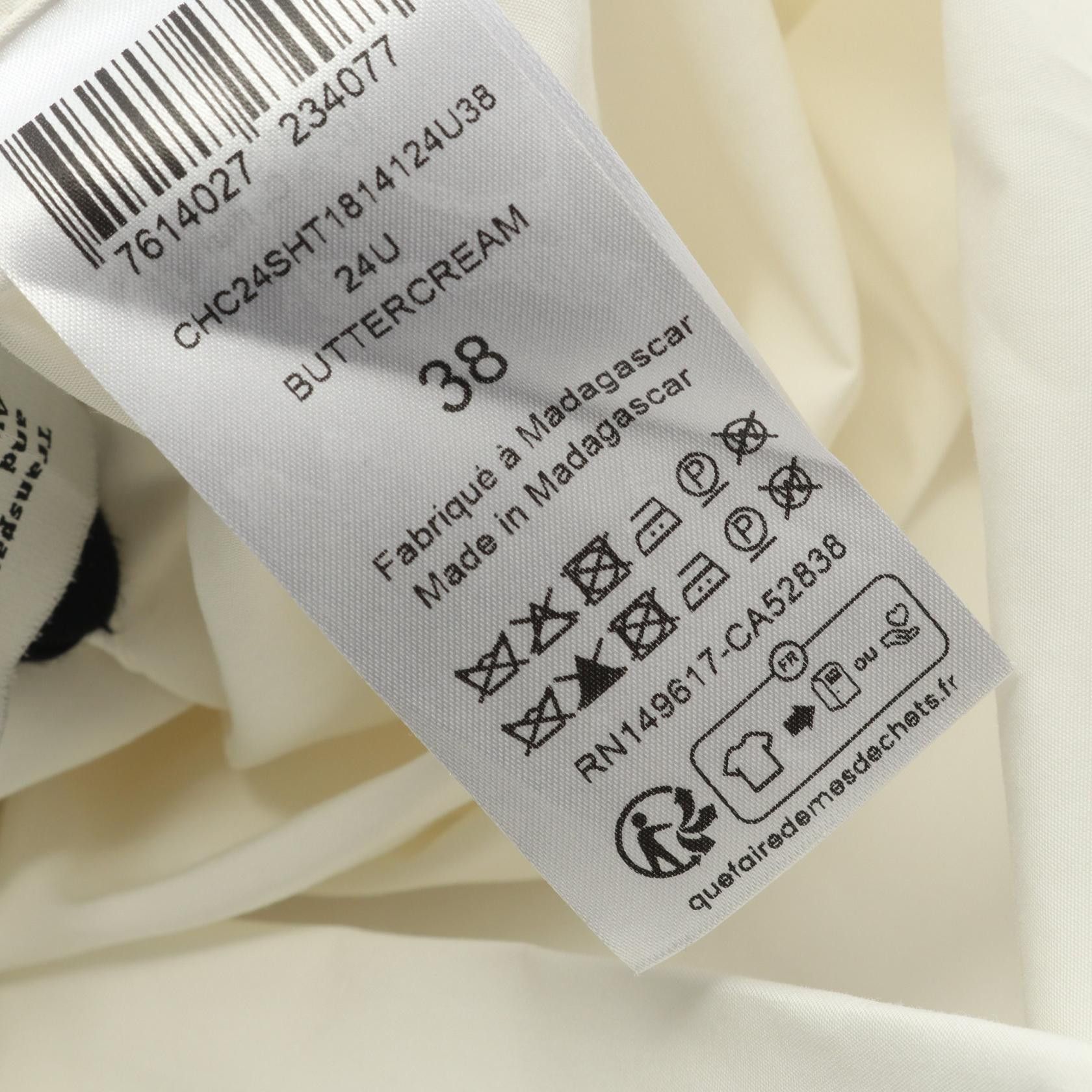 Chloe Chloe Chloe Tie Neck Organic Cotton Poplin Blouse Textile Tops CHC24SHT1814124U38 DUTY FREE for USA Size ONE SIZE - 5 Thumbnail
