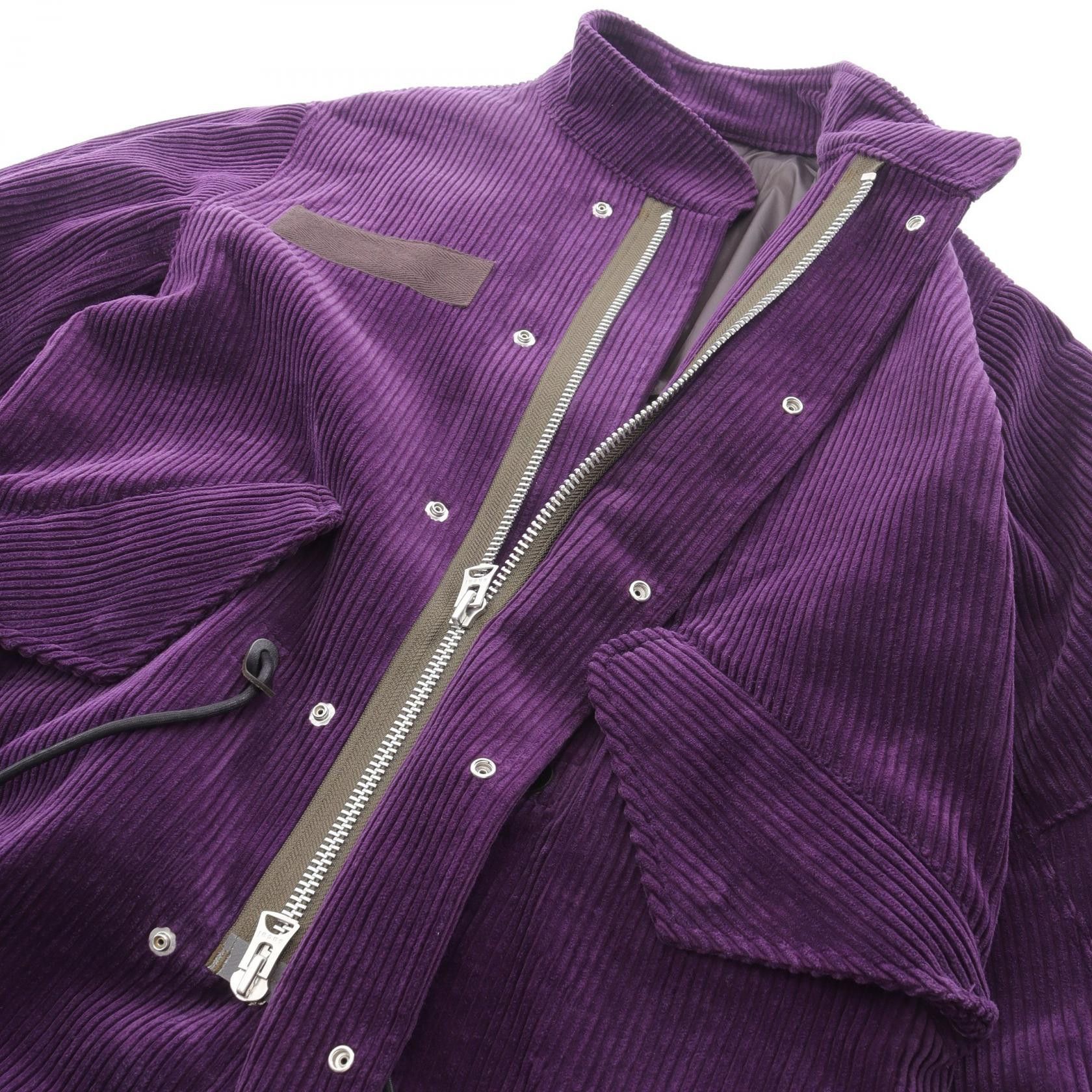 Sacai Sacai Sacai Corduroy Cotton Coat Textile Outerwear 24-03487M DUTY FREE for USA Size ONE SIZE - 5 Thumbnail
