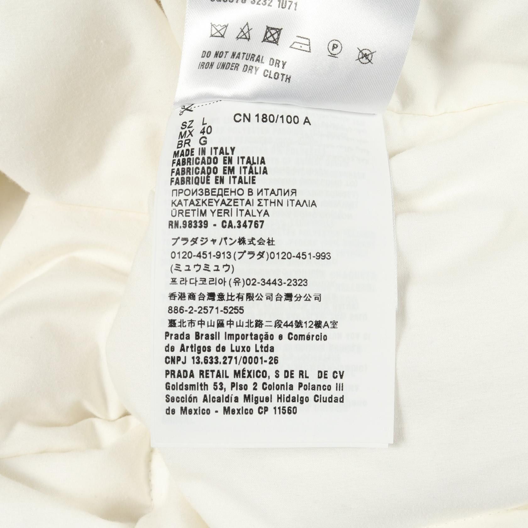 Prada Prada Prada Cotton Down Jacket Textile Outerwear DUTY FREE for USA Size ONE SIZE - 4 Thumbnail