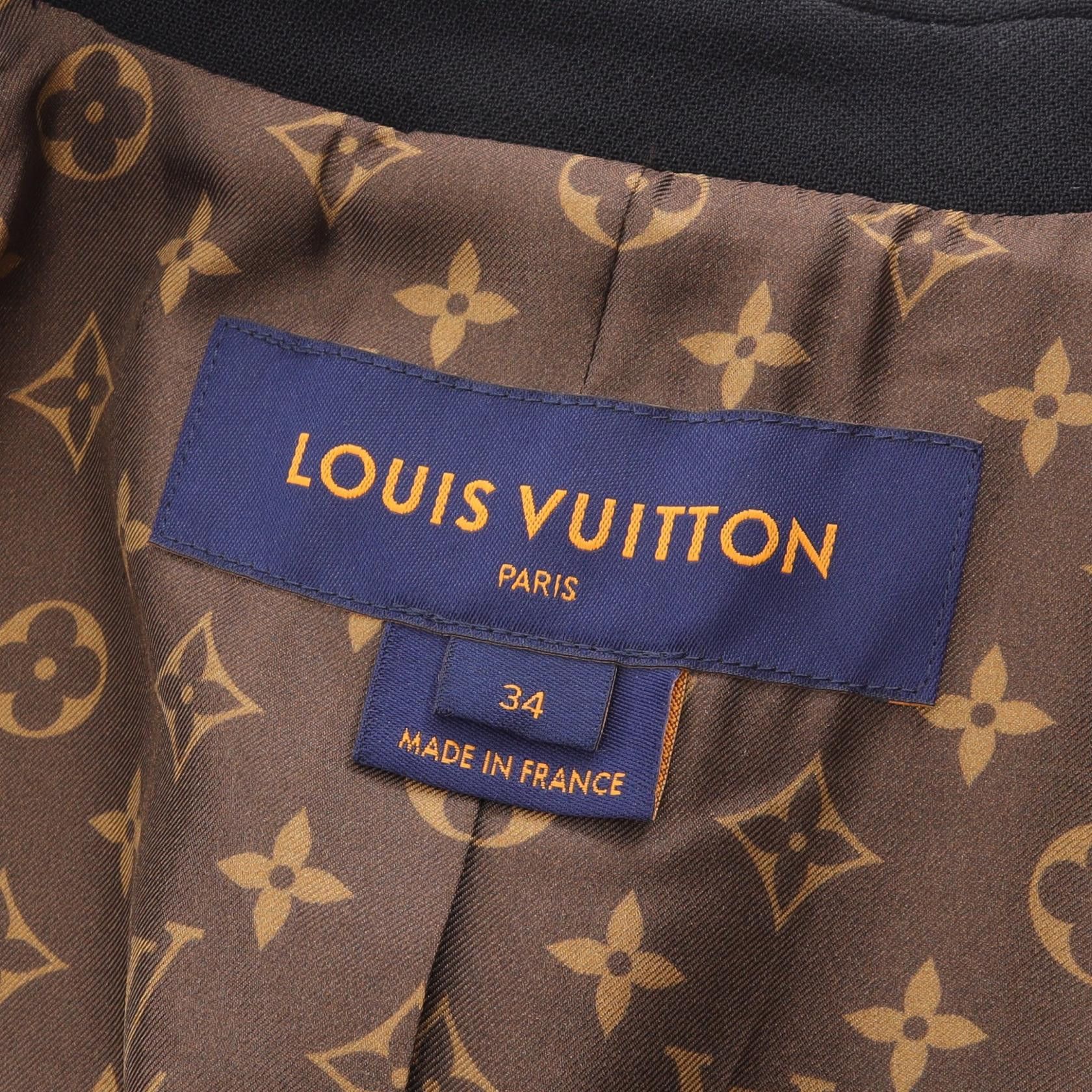 Louis Vuitton Louis Vuitton Louis Vuitton Wool Leather Coat Leather Outerwear DUTY FREE for USA Size ONE SIZE - 3 Thumbnail