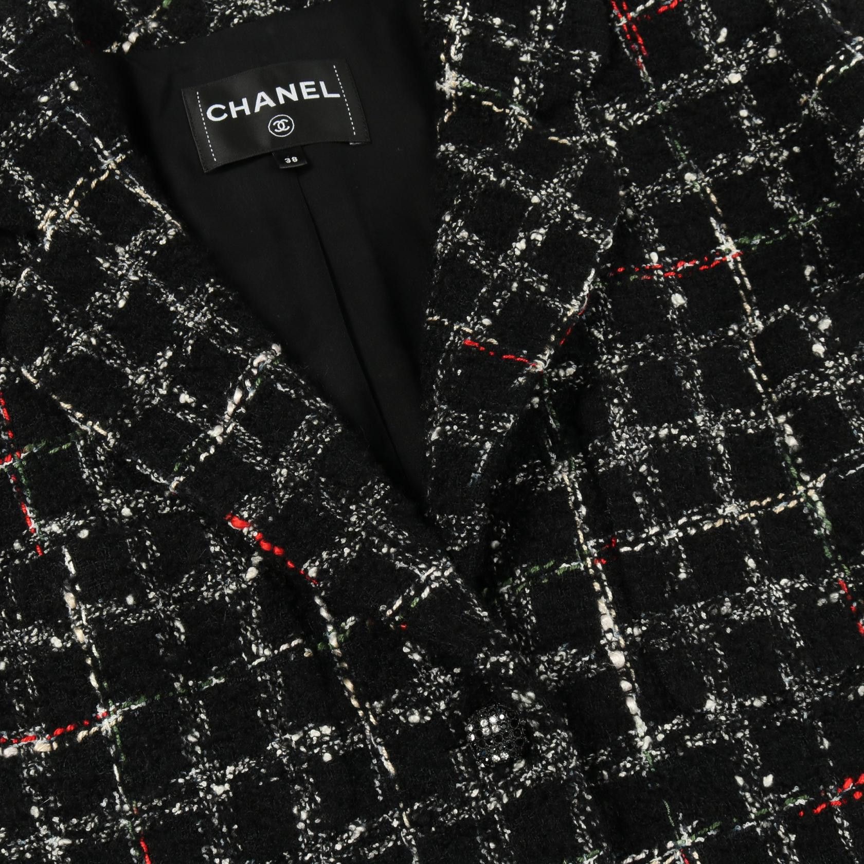 Chanel Chanel Chanel Coco Mark Button Tweed Outerwear Textile Outerwear P73609V65153 DUTY FREE for USA Size ONE SIZE - 6 Thumbnail