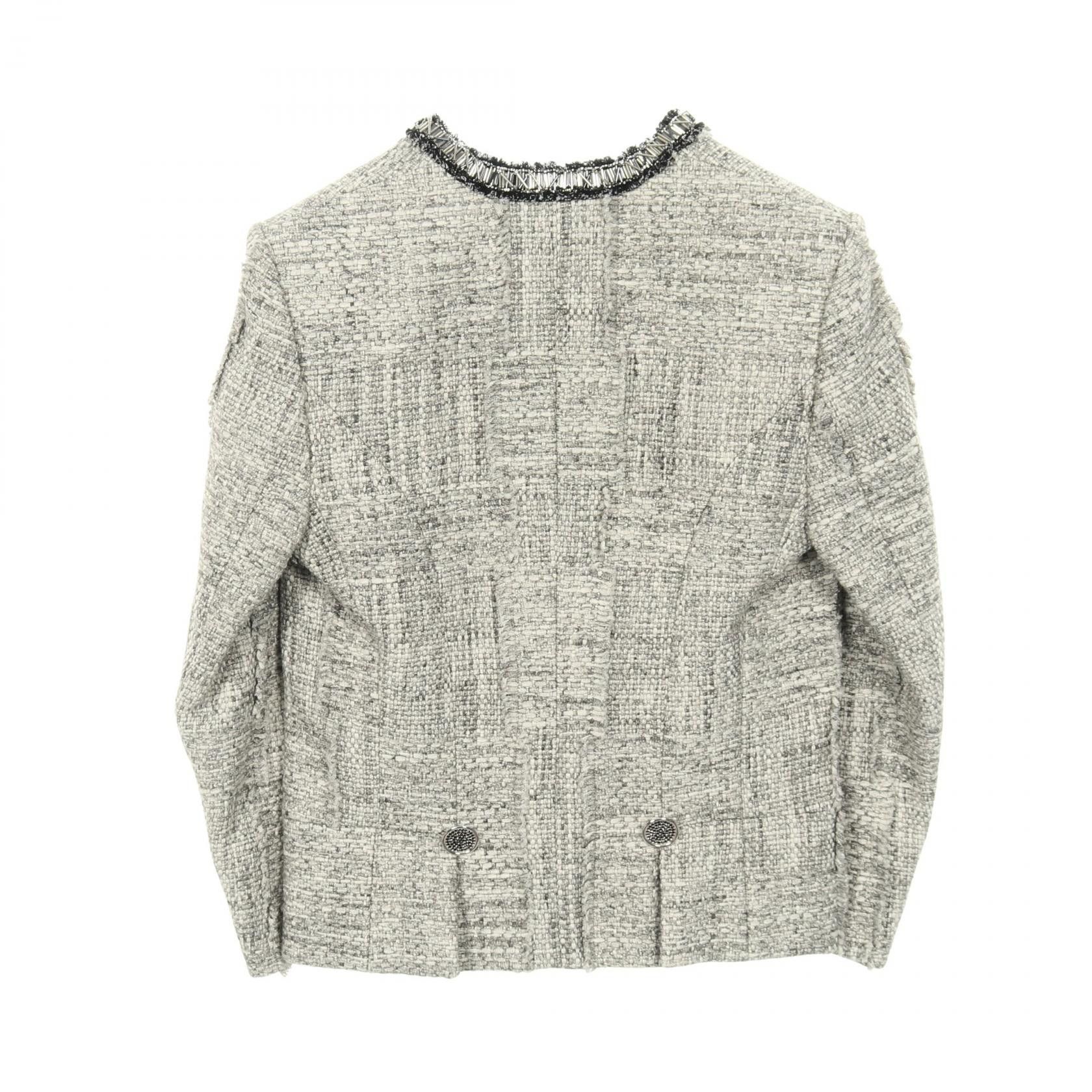 Louis Vuitton Louis Vuitton Louis Vuitton Tweed Wool Cotton Jacket Textile Outerwear RW221BMR2FMVB68 DUTY FREE for USA Size ONE SIZE - 2 Thumbnail