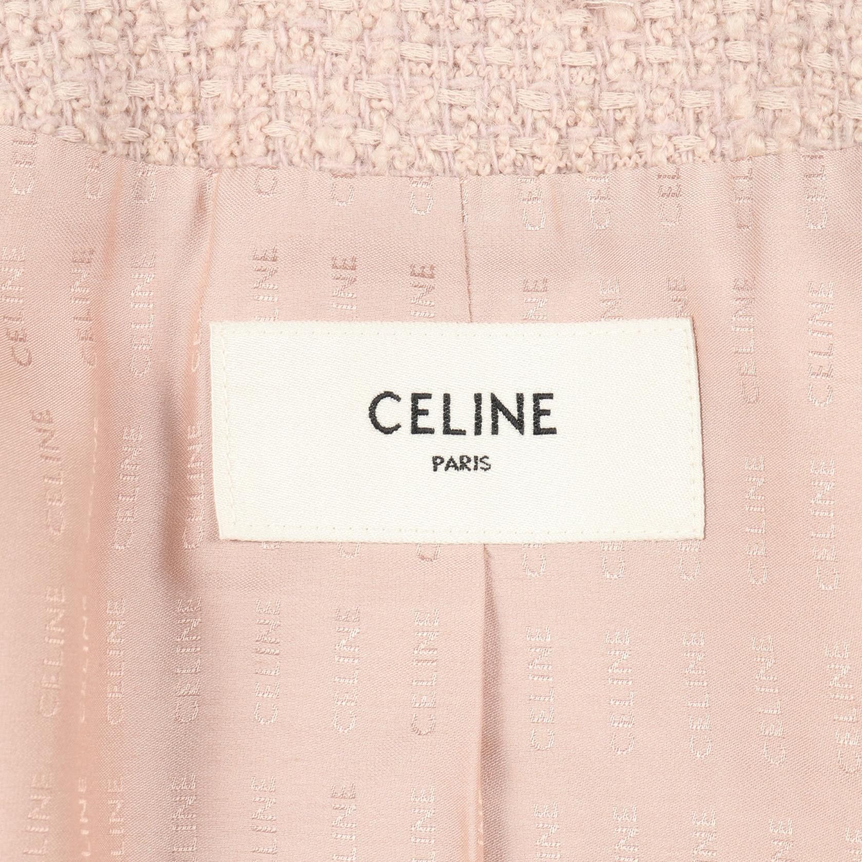 Celine Celine CELINE Wool Collarless Jacket Outerwear Textile Outerwear DUTY FREE for USA Size ONE SIZE - 3 Thumbnail