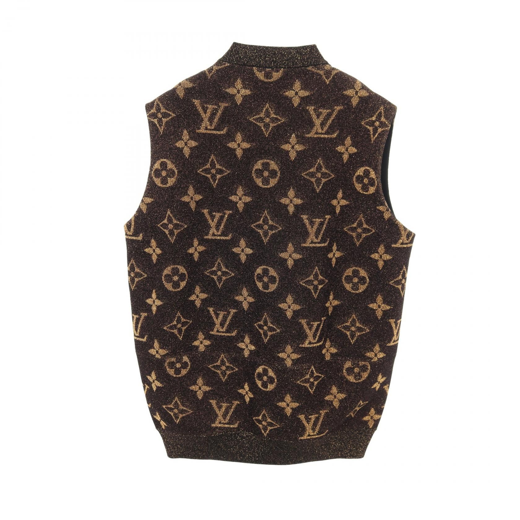 Louis Vuitton Louis Vuitton Louis Vuitton Monogram Wool Nylon Knit Top Textile Tops RW221WIS5FMKW01 DUTY FREE for USA Size ONE SIZE - 2 Thumbnail