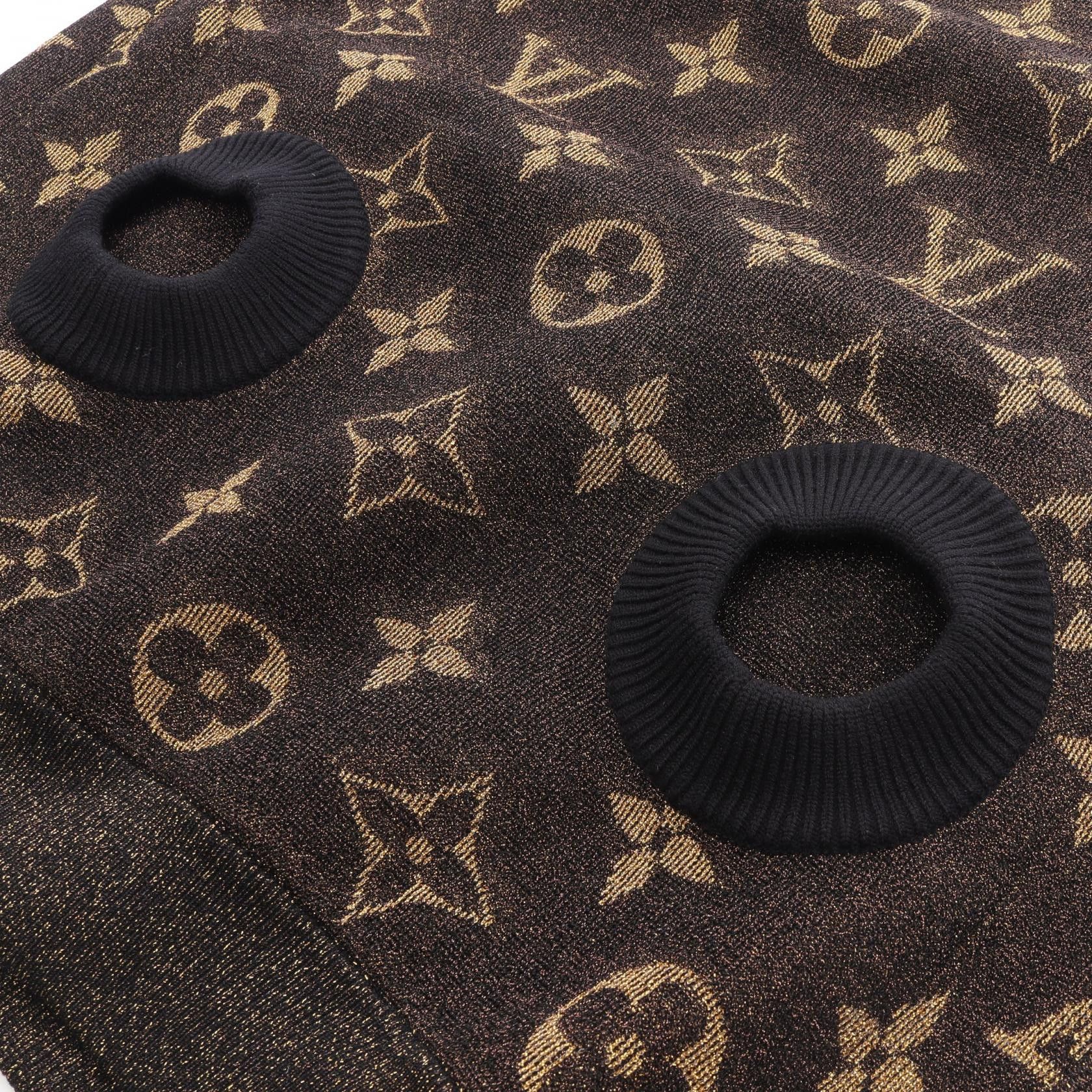 Louis Vuitton Louis Vuitton Louis Vuitton Monogram Wool Nylon Knit Top Textile Tops RW221WIS5FMKW01 DUTY FREE for USA Size ONE SIZE - 5 Thumbnail
