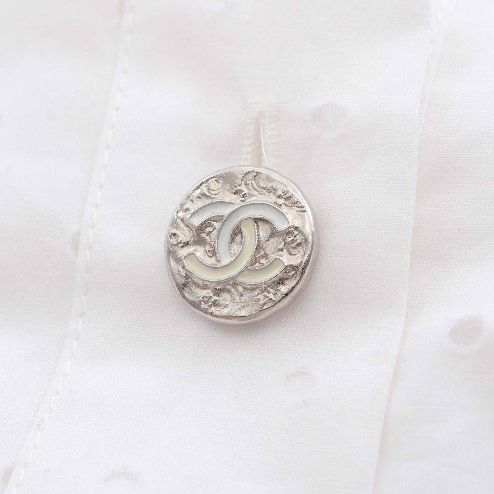 Chanel Chanel Chanel Coco Mark Button Cotton Blouse Textile Tops P74911V37796 DUTY FREE for USA Size ONE SIZE - 6 Thumbnail