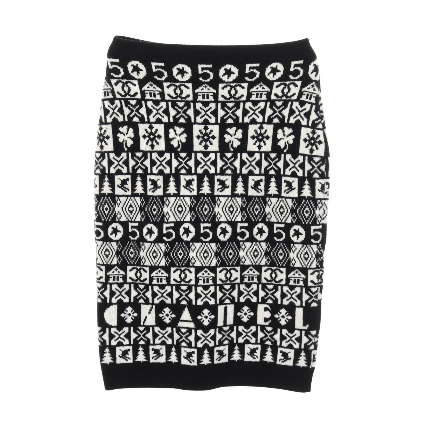 Chanel Chanel Chanel Cashmere Knit Skirt Textile Skirts P62261K4764619B DUTY FREE for USA Size ONE SIZE - 2 Thumbnail