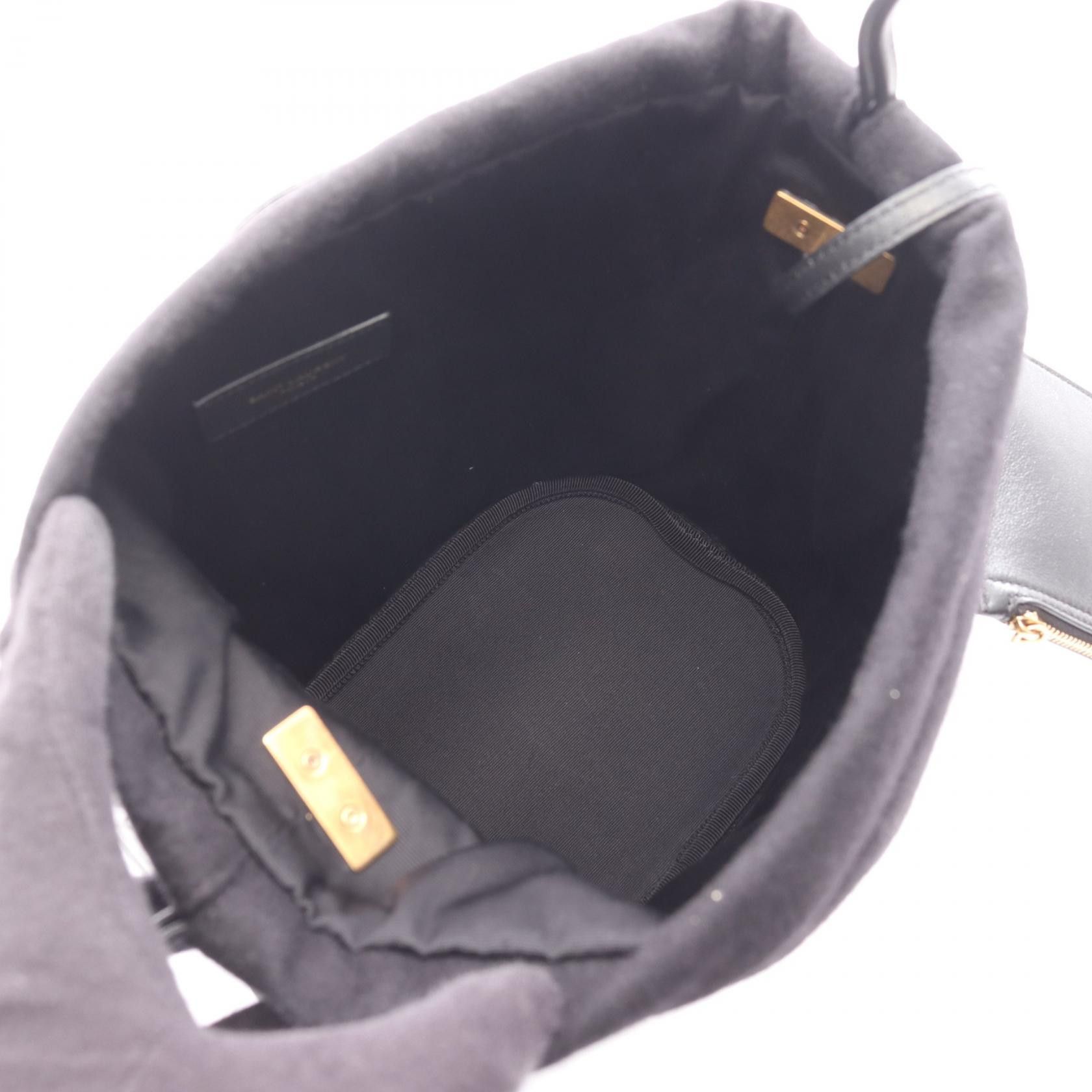 Yves Saint Laurent Yves Saint Laurent Saint Laurent Paris Rive Gauche Wool Leather Bucket Bag Textile Shoulder Bag DUTY FREE for USA Size ONE SIZE - 3 Thumbnail