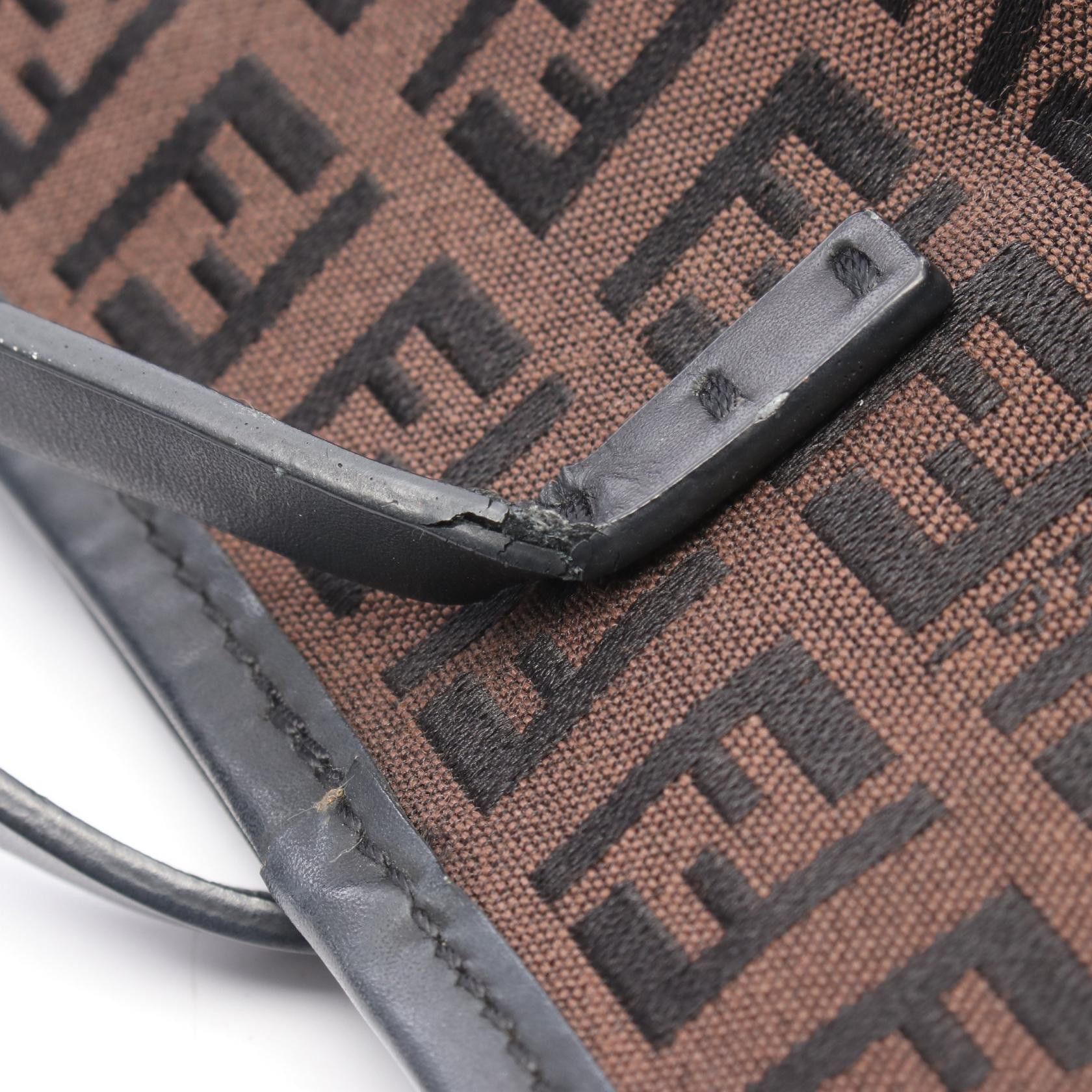 Fendi Fendi Fendi Zucchino Canvas Leather Tote Bag Textile Tote Bag 8BH075 DUTY FREE for USA Size ONE SIZE - 6 Thumbnail