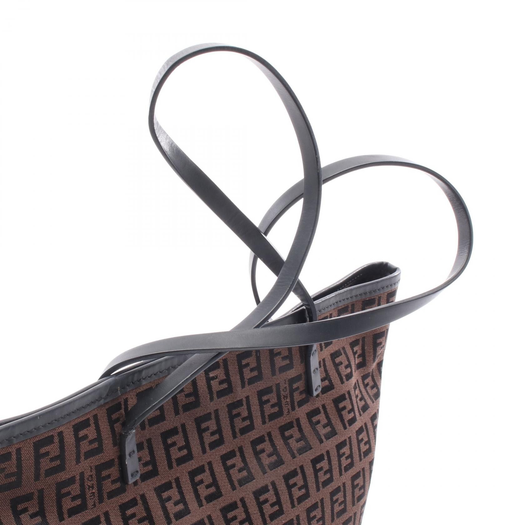 Fendi Fendi Fendi Zucchino Canvas Leather Tote Bag Textile Tote Bag 8BH075 DUTY FREE for USA Size ONE SIZE - 5 Thumbnail