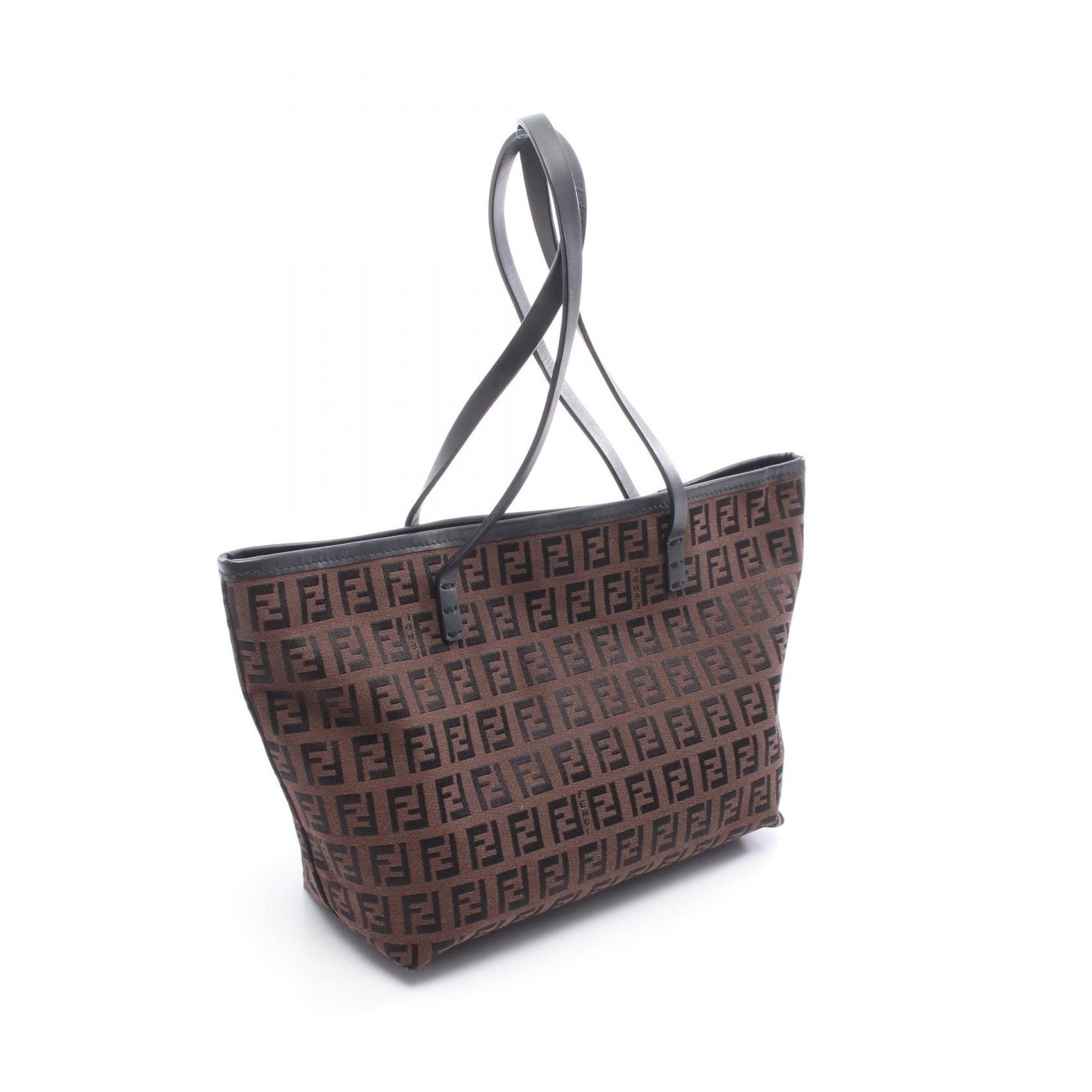Fendi Fendi Fendi Zucchino Canvas Leather Tote Bag Textile Tote Bag 8BH075 DUTY FREE for USA Size ONE SIZE - 2 Thumbnail