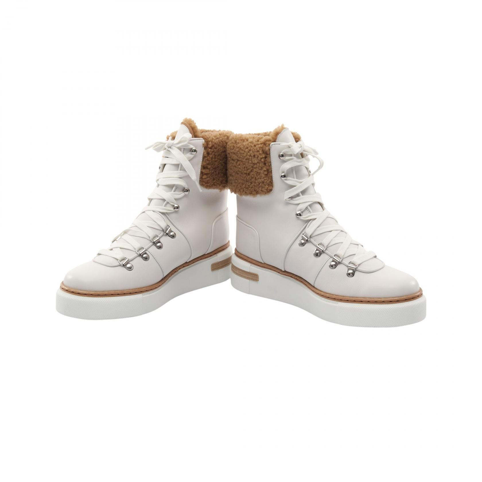 Hermes Hermes Hermes Flocon Leather Shearling Boots Leather Shoes DUTY FREE for USA Size ONE SIZE - 3 Thumbnail