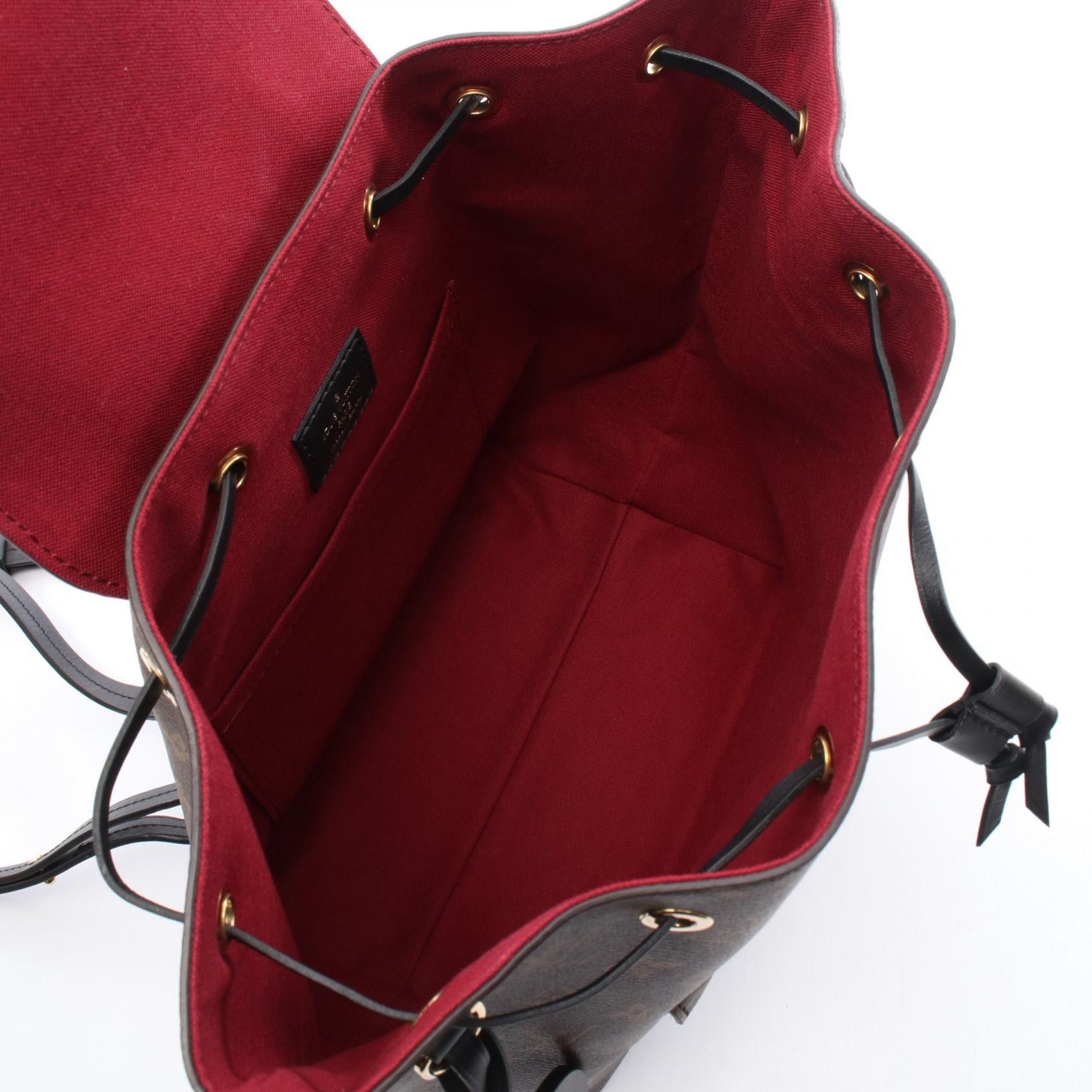 Louis Vuitton Louis Vuitton Louis Vuitton Montsouris NM PM Monogram Coated Canvas Backpack Textile Backpack M45515 DUTY FREE for USA Size ONE SIZE - 3 Thumbnail