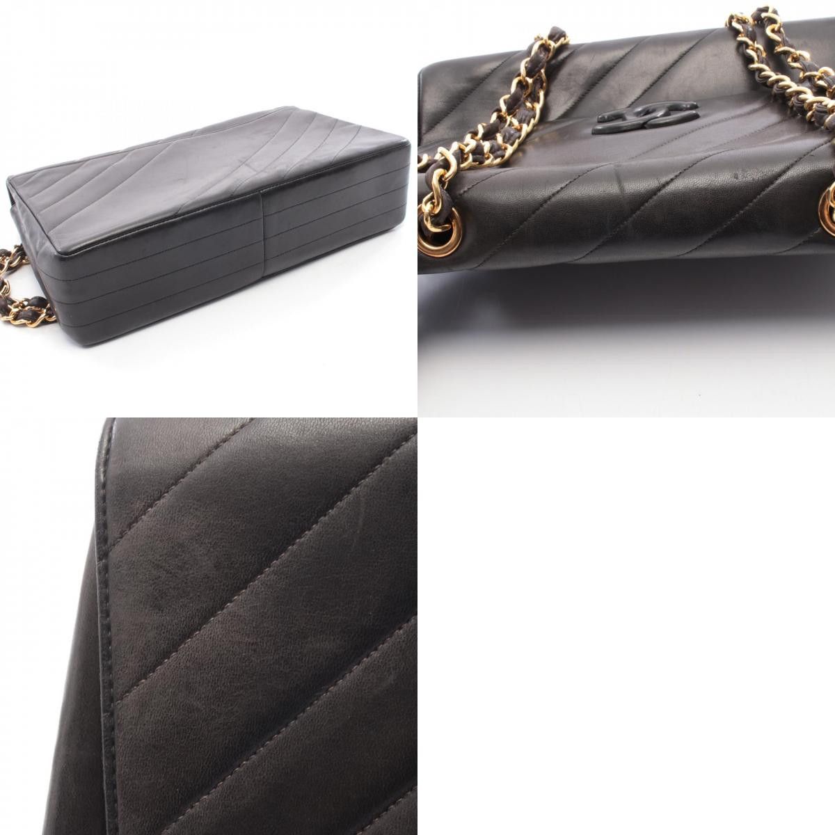 Chanel Chanel CHANEL Bias Stitch Coco Mark Lambskin Shoulder Bag Leather Shoulder Bag DUTY FREE for USA Size ONE SIZE - 10 Thumbnail