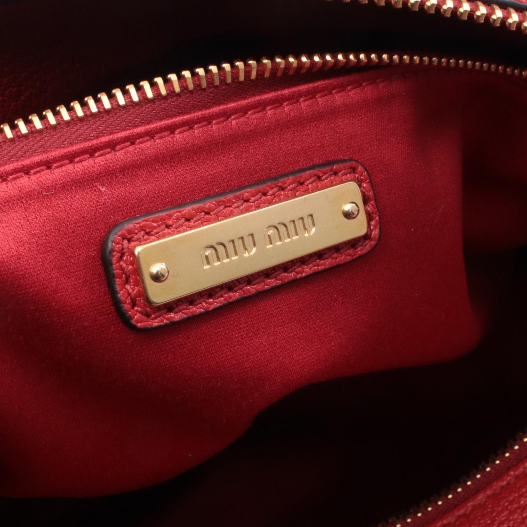 Miu Miu Miu Miu Miu Miu MADRAS Leather Shoulder Bag Leather Shoulder Bag DUTY FREE for USA Size ONE SIZE - 4 Thumbnail