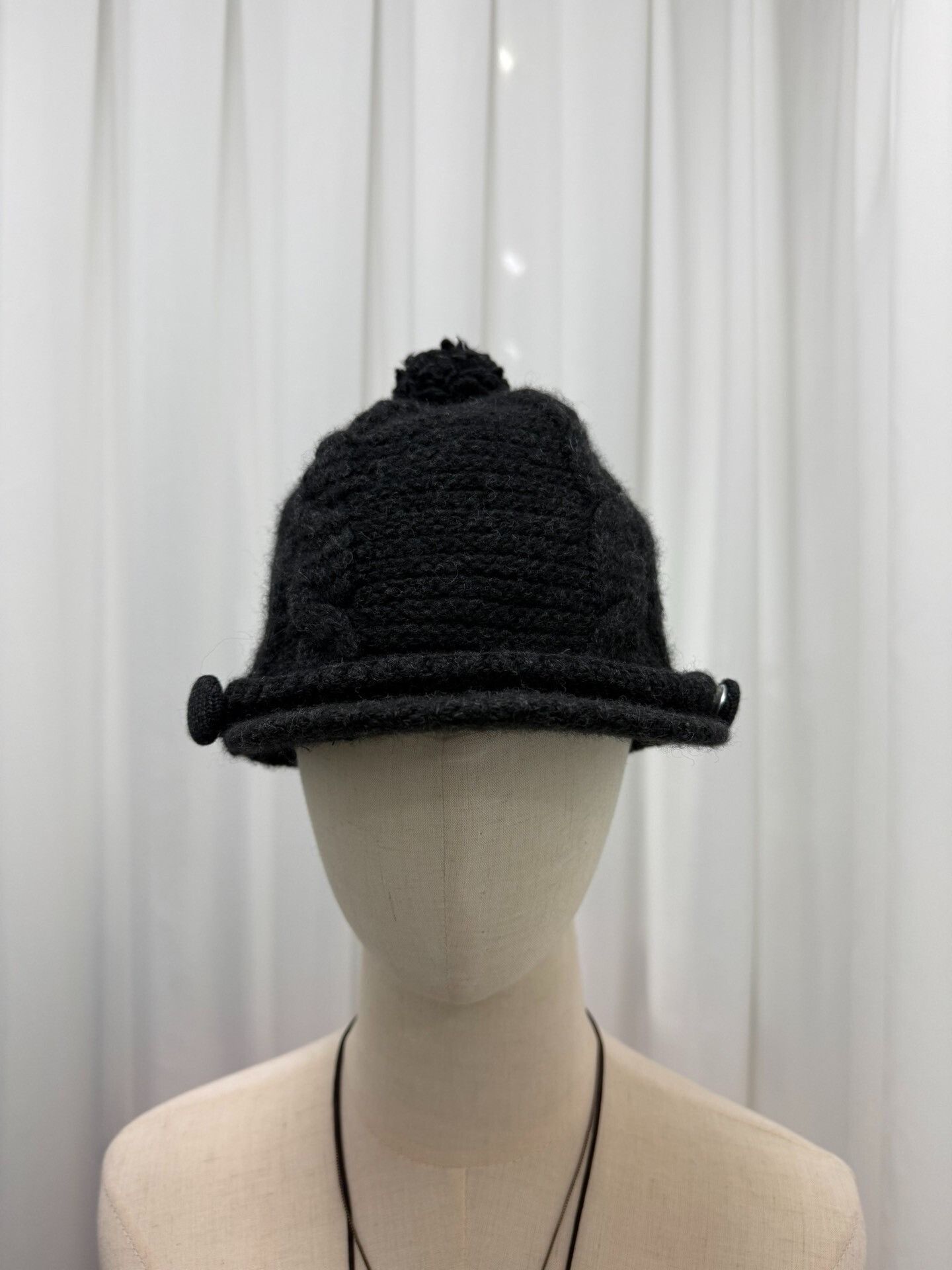 Other Yohji Yamamoto Y's Wool Knit Hat Size ONE SIZE - 3 Thumbnail