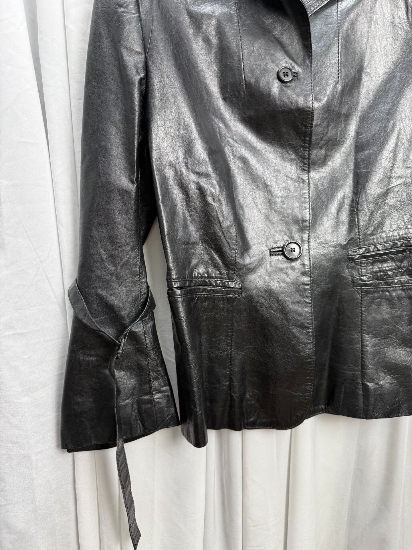 Ann Demeulemeester Ann Demeulemeester 04AW Strap Leather Blazer Size S / US 4 / IT 40 - 4 Thumbnail