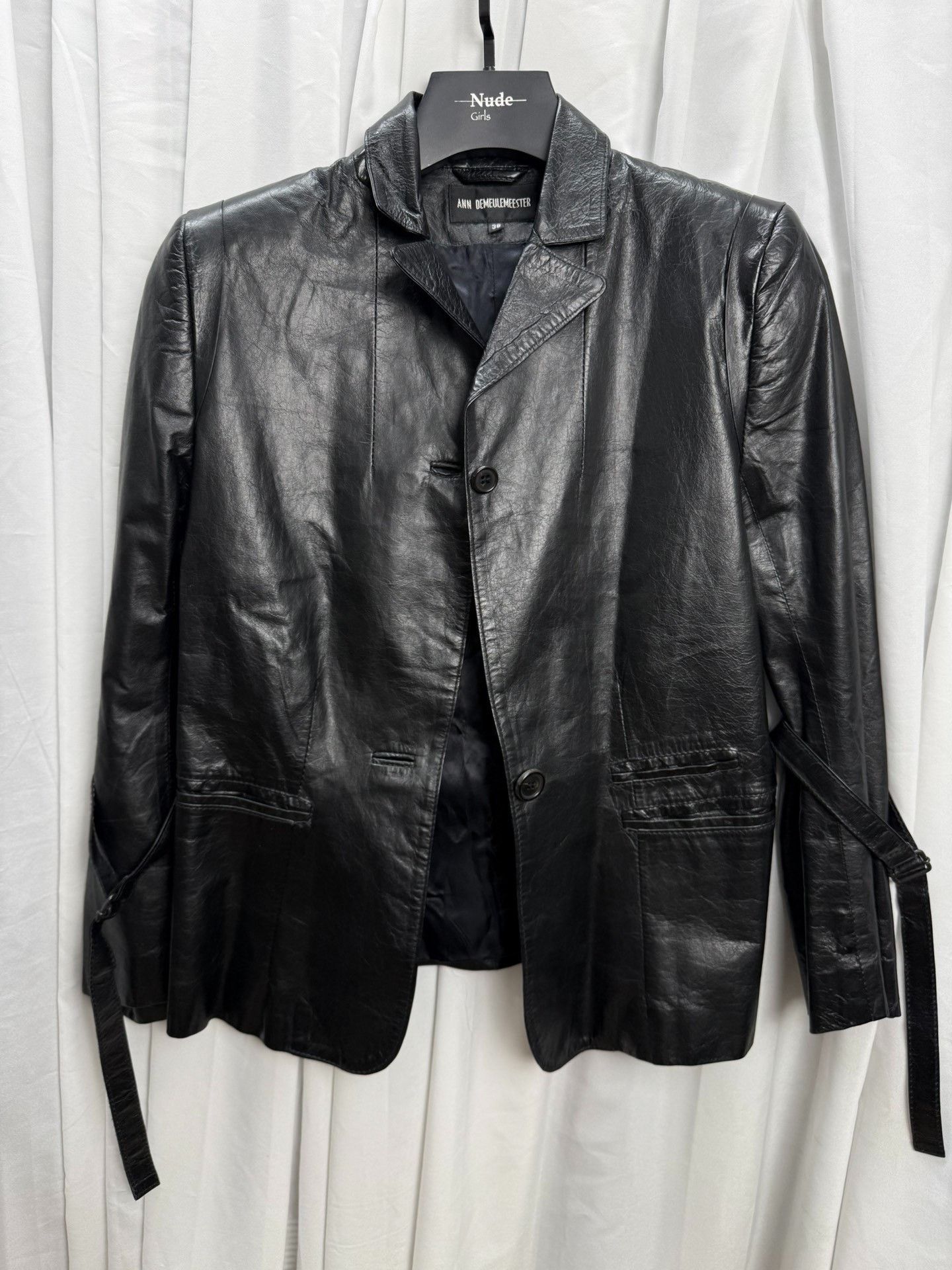 Ann Demeulemeester Ann Demeulemeester 04AW Strap Leather Blazer Size S / US 4 / IT 40 - 3 Thumbnail