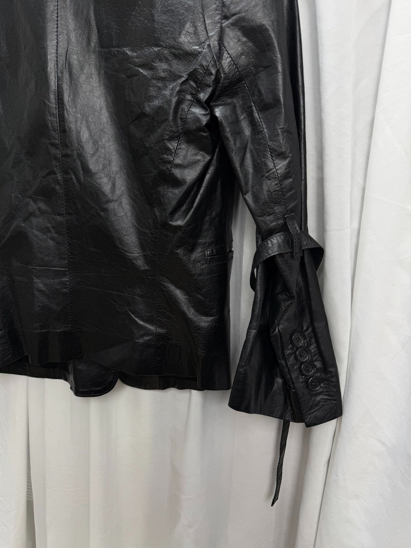 Ann Demeulemeester Ann Demeulemeester 04AW Strap Leather Blazer Size S / US 4 / IT 40 - 6 Thumbnail